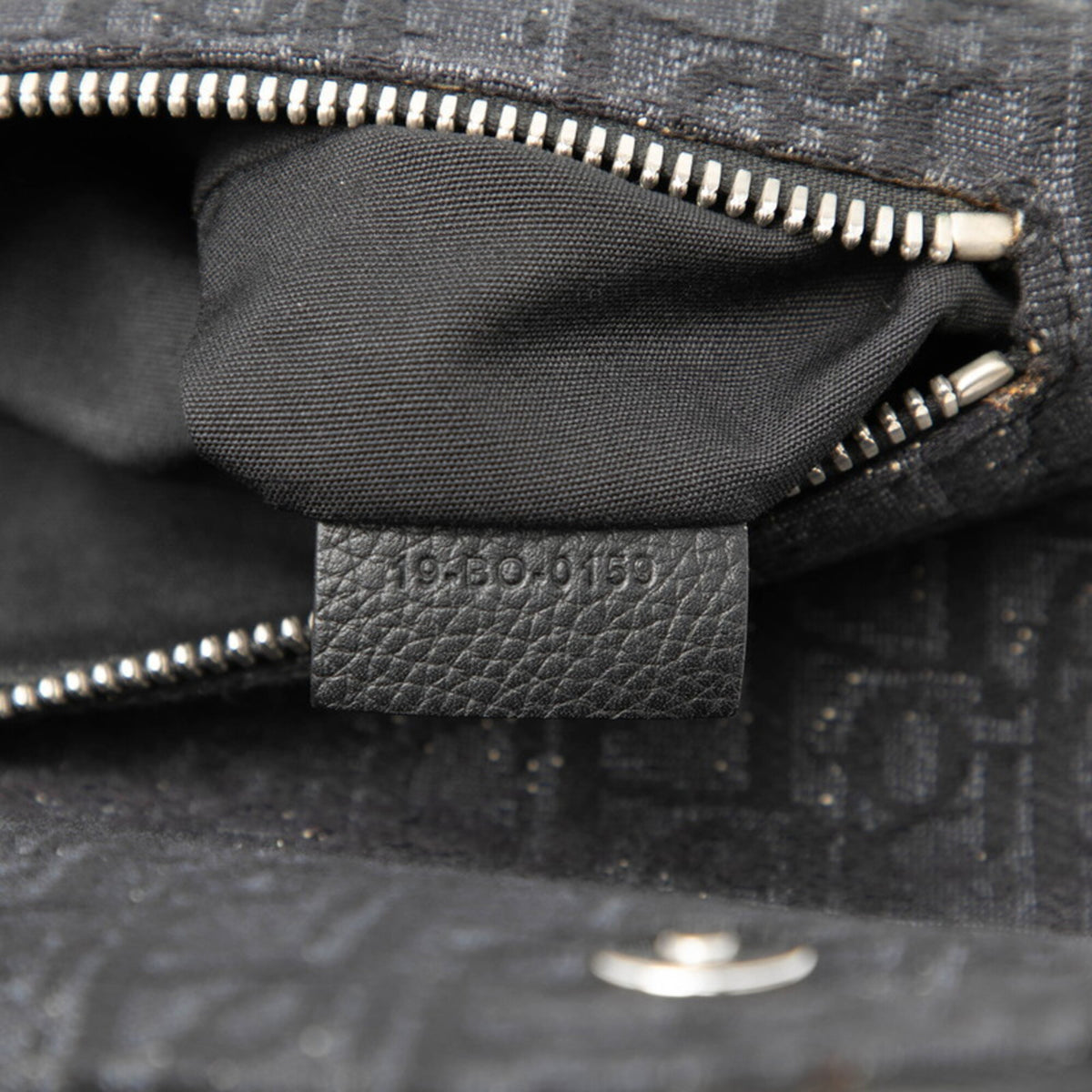 Christian Dior Black Canvas Leather Saddle Bag Shoulder Bag Sling Bag (Pre-Owned)