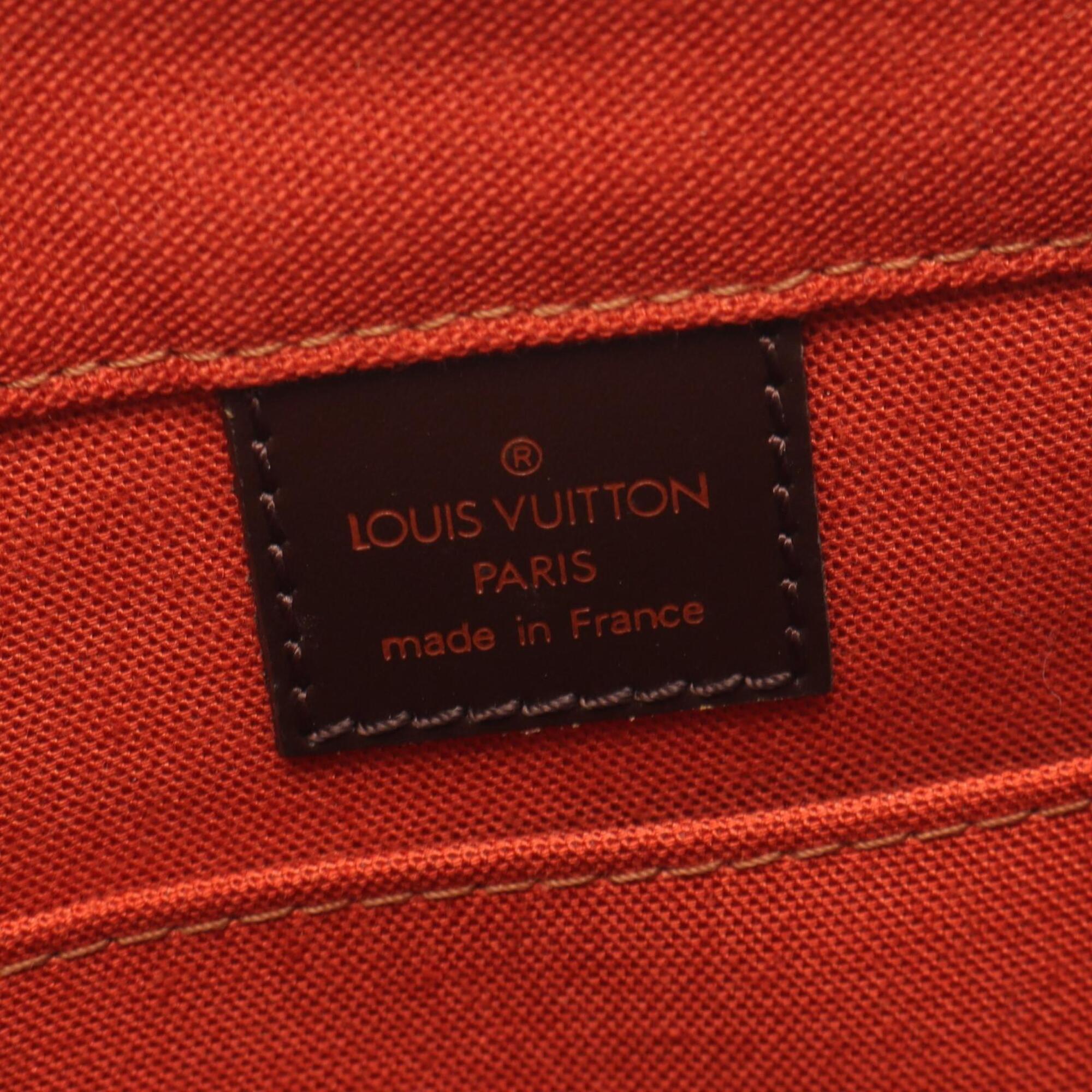 Louis Vuitton Brown Ebene Coated Canvas Pvc Damier Canvas Leather Handbag Shoulder Bag (Pre-Owned)