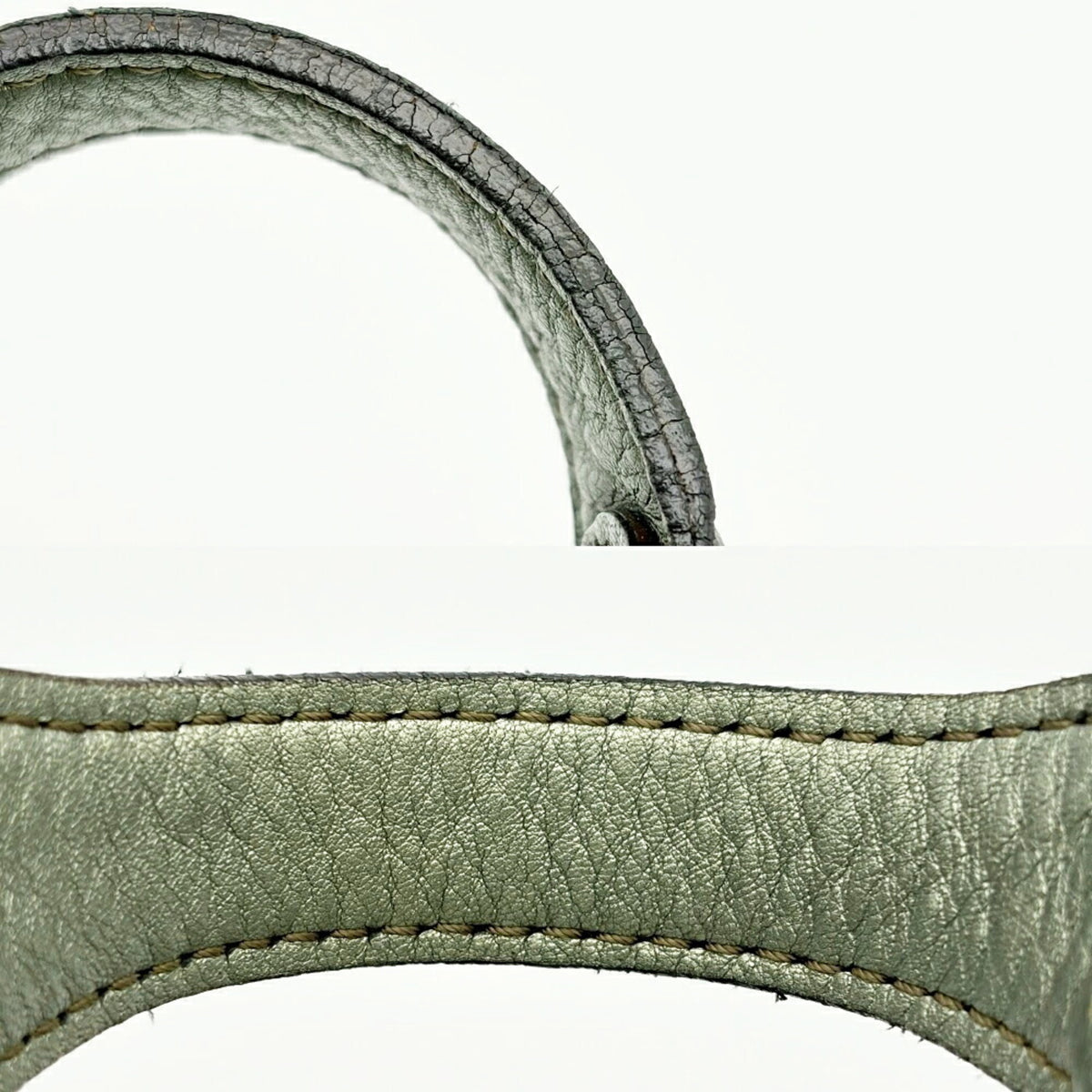 Loewe Moss Green Leather Shoulder Bag (Pre-Owned)