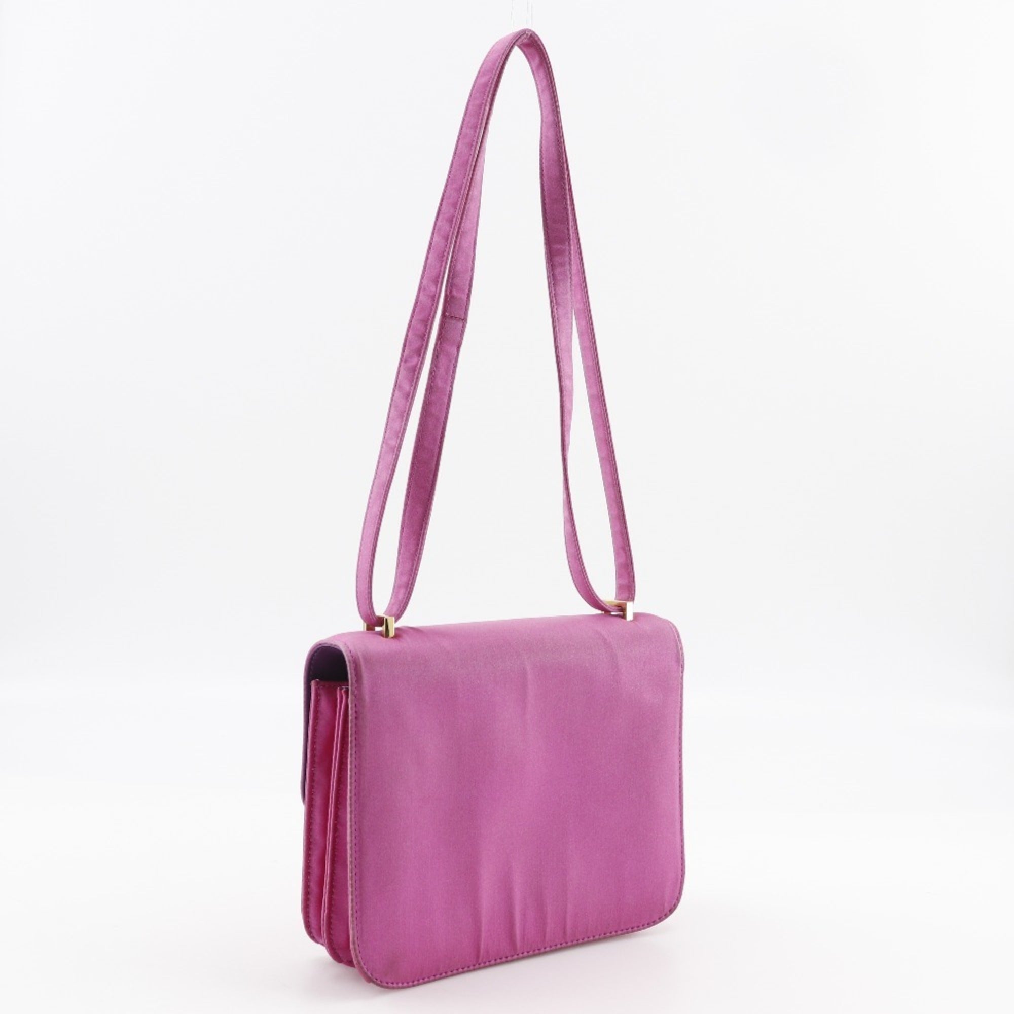 Hermes Constance Pink Silk Shoulder Bag (Pre-Owned)