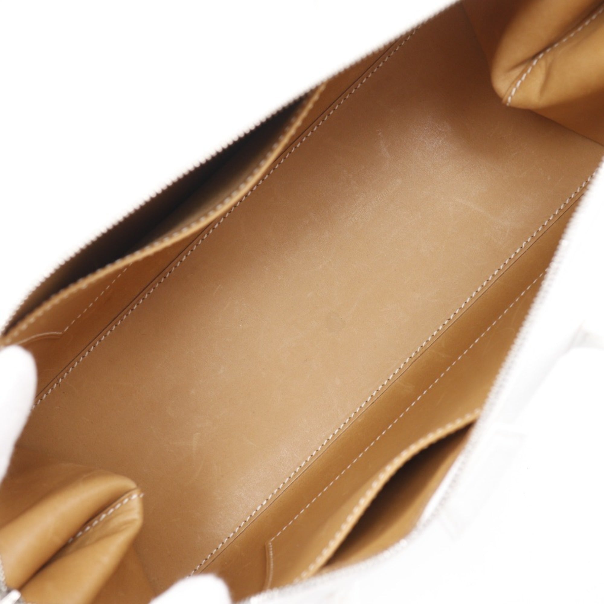 Hermes White Epsom Leather Handbag (Pre-Owned)