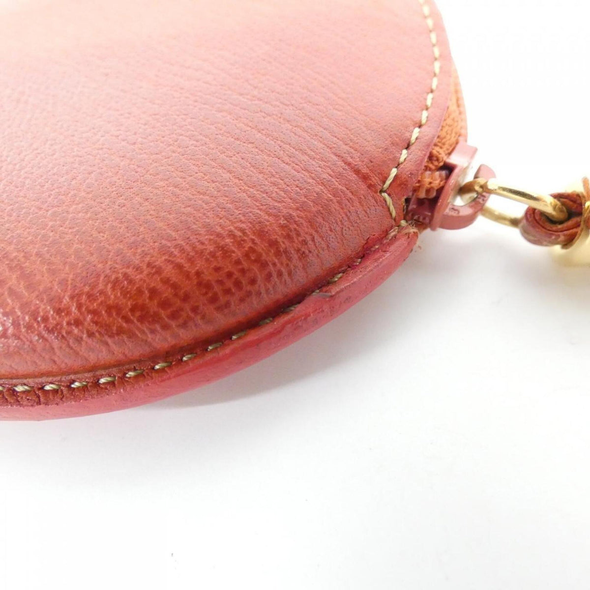 Loewe Red Color Leather Coin Purse/Coin Case (Pre-Owned)