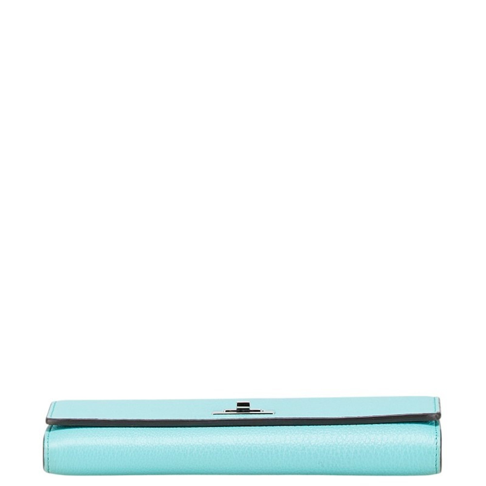 Fendi Light Blue Leather Coin Purse/Coin Case (Pre-Owned)