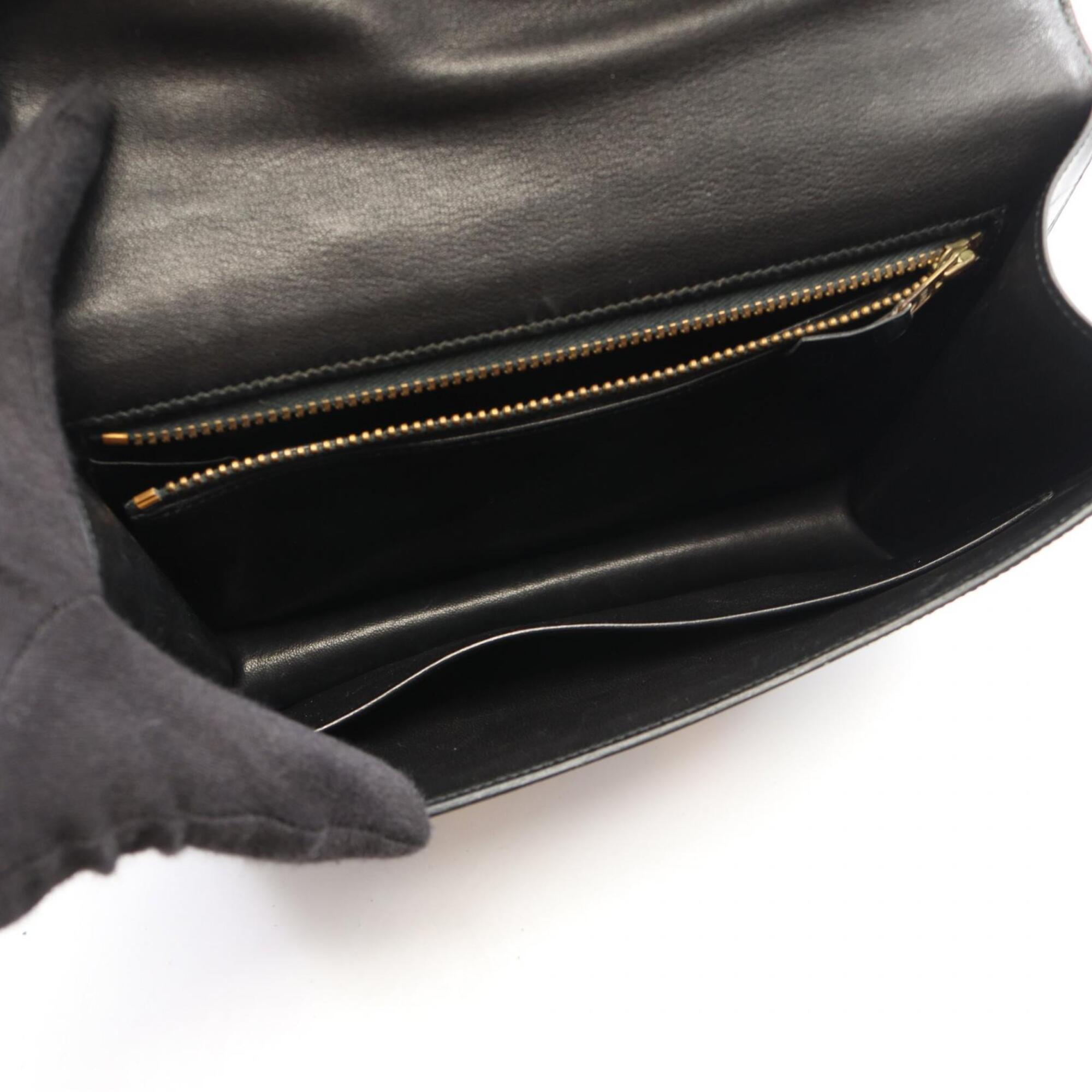 Hermes Constance Black Box Calf Leather Handbag Shoulder Bag (Pre-Owned)