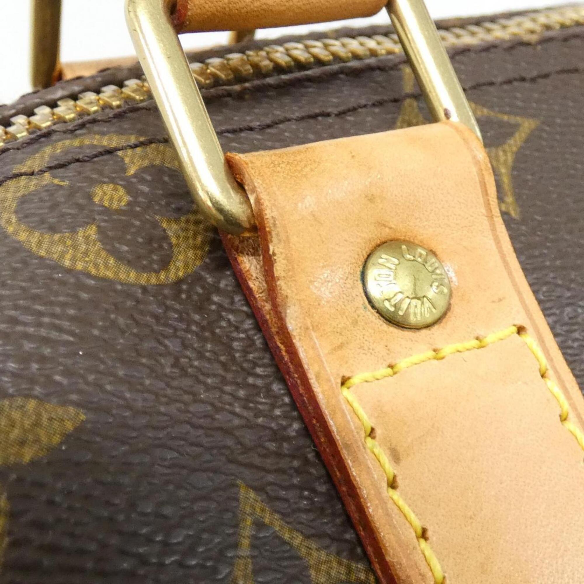 Louis Vuitton Marron Coated Canvas Boston Bag (Pre-Owned)