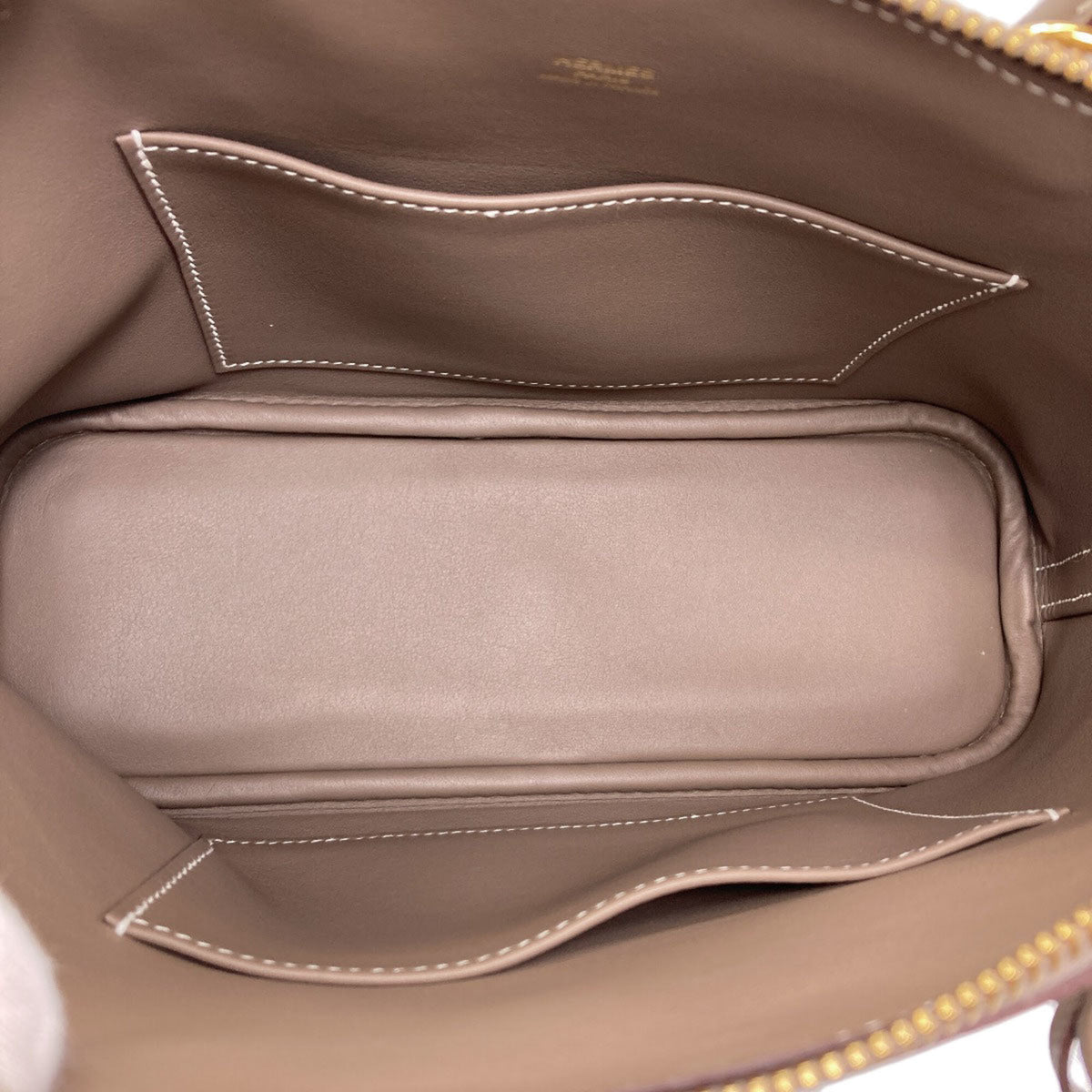 Hermes Bolide Etoupe Gray Epsom Leather Handbag (Pre-Owned)