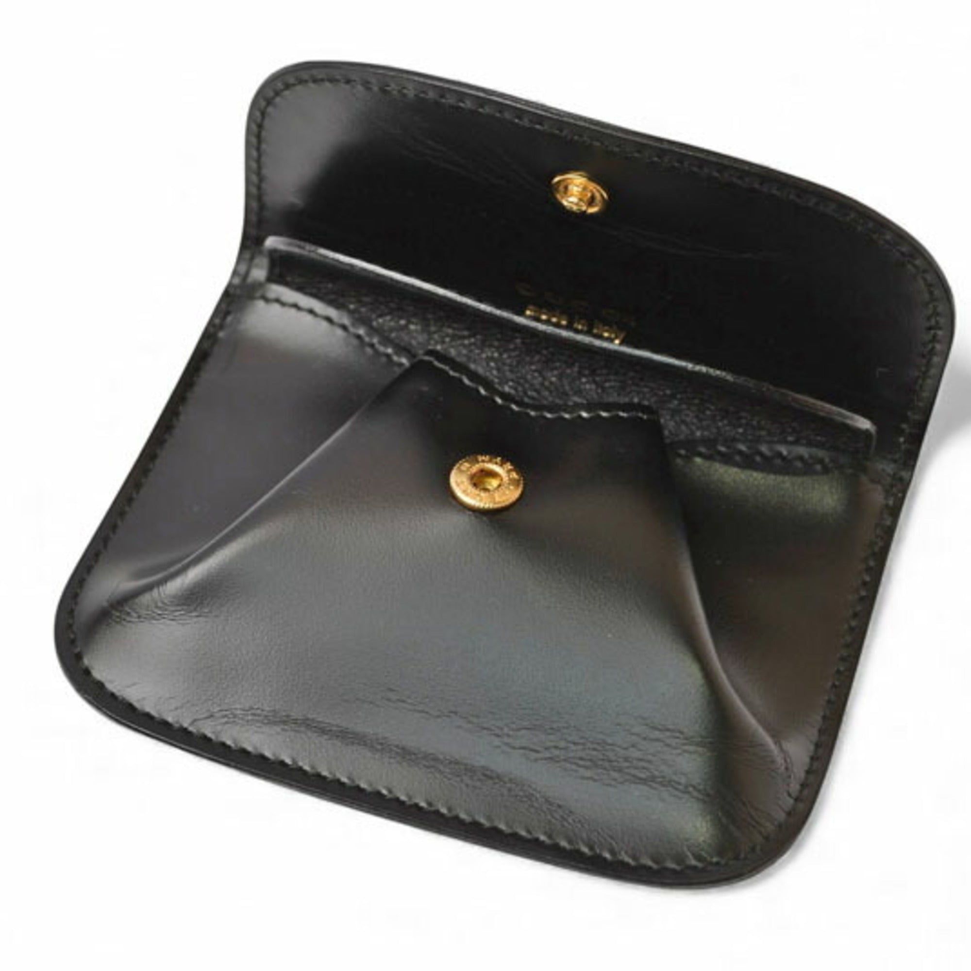 Gucci Black Leather Coin Purse/Coin Case (Pre-Owned)