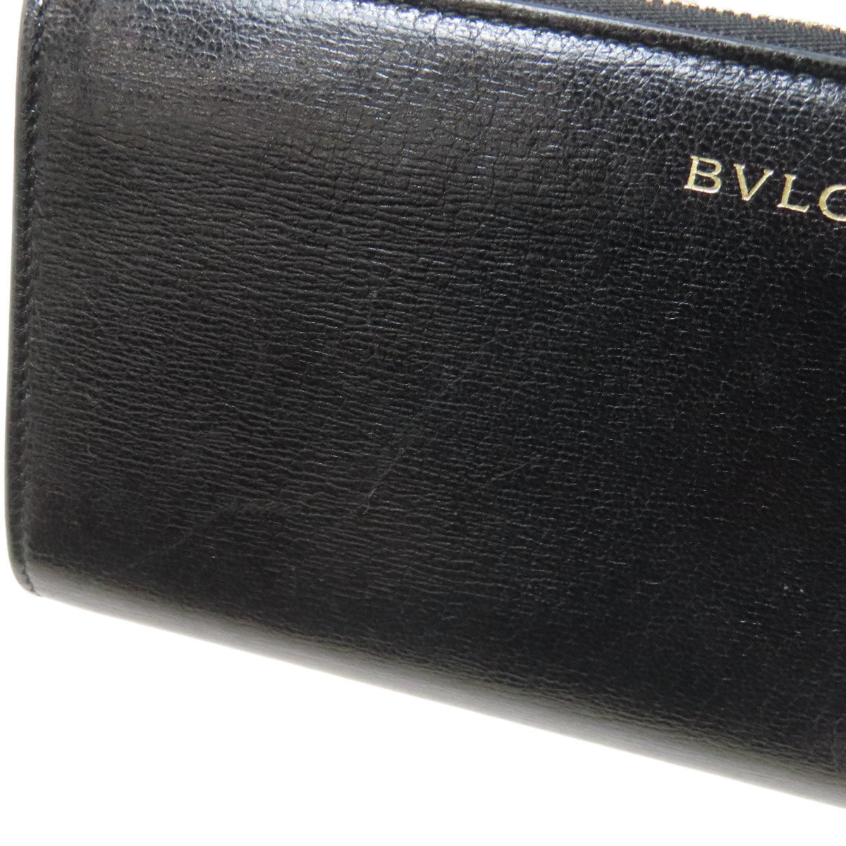 Bvlgari Black Leather Long Wallet (Bi-Fold) (Pre-Owned)