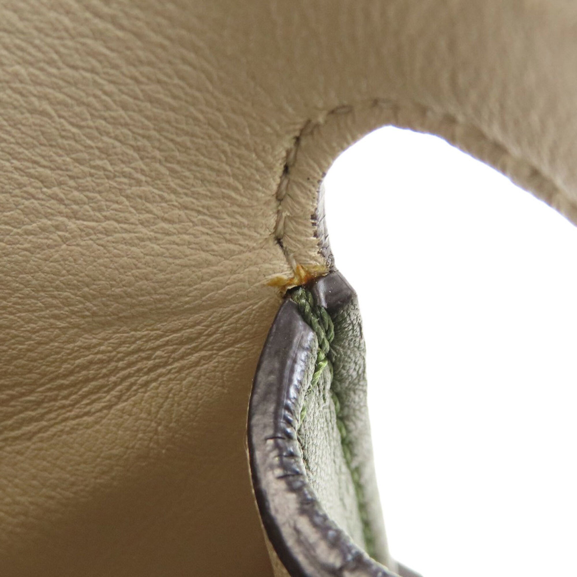 Fendi Peekaboo Khaki Leather Handbag (Pre-Owned)