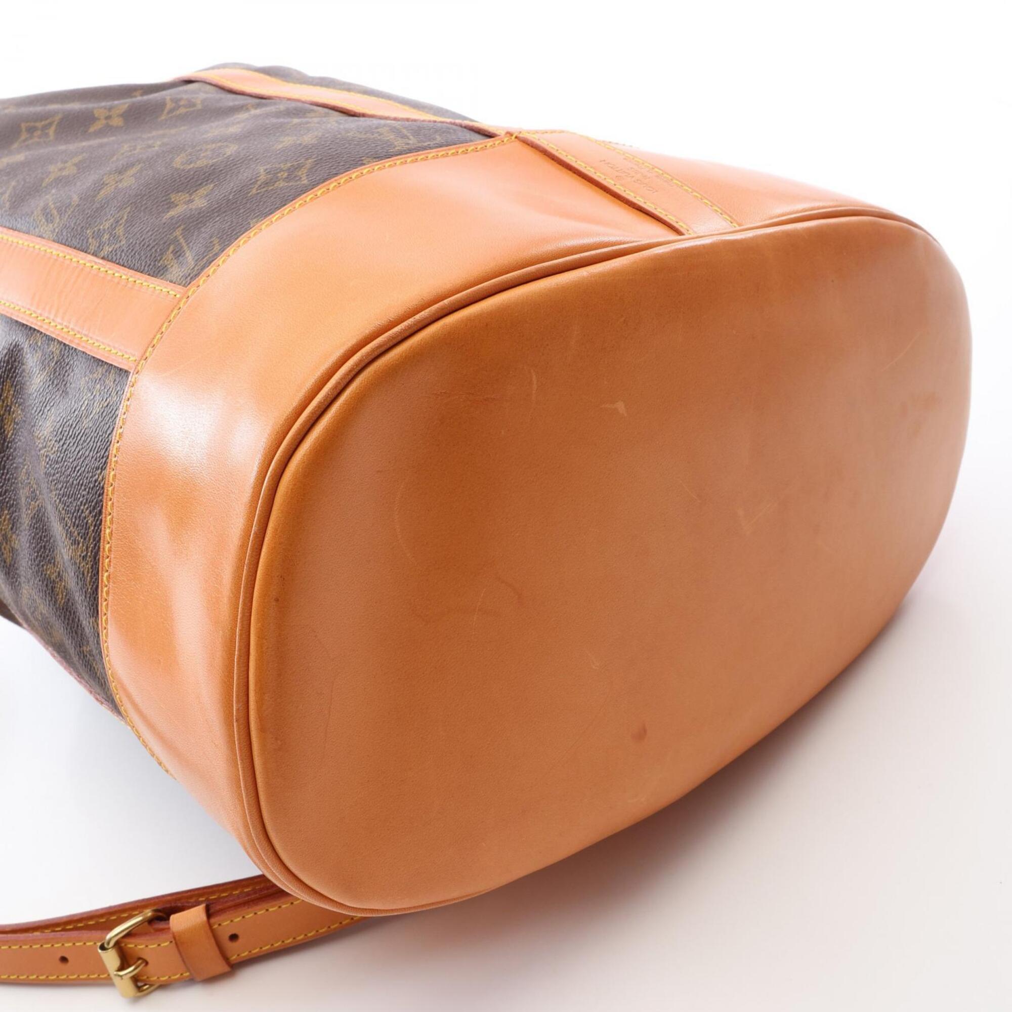 Louis Vuitton Brown Monogram Coated Canvas Leather Handbag Shoulder Bag (Pre-Owned)