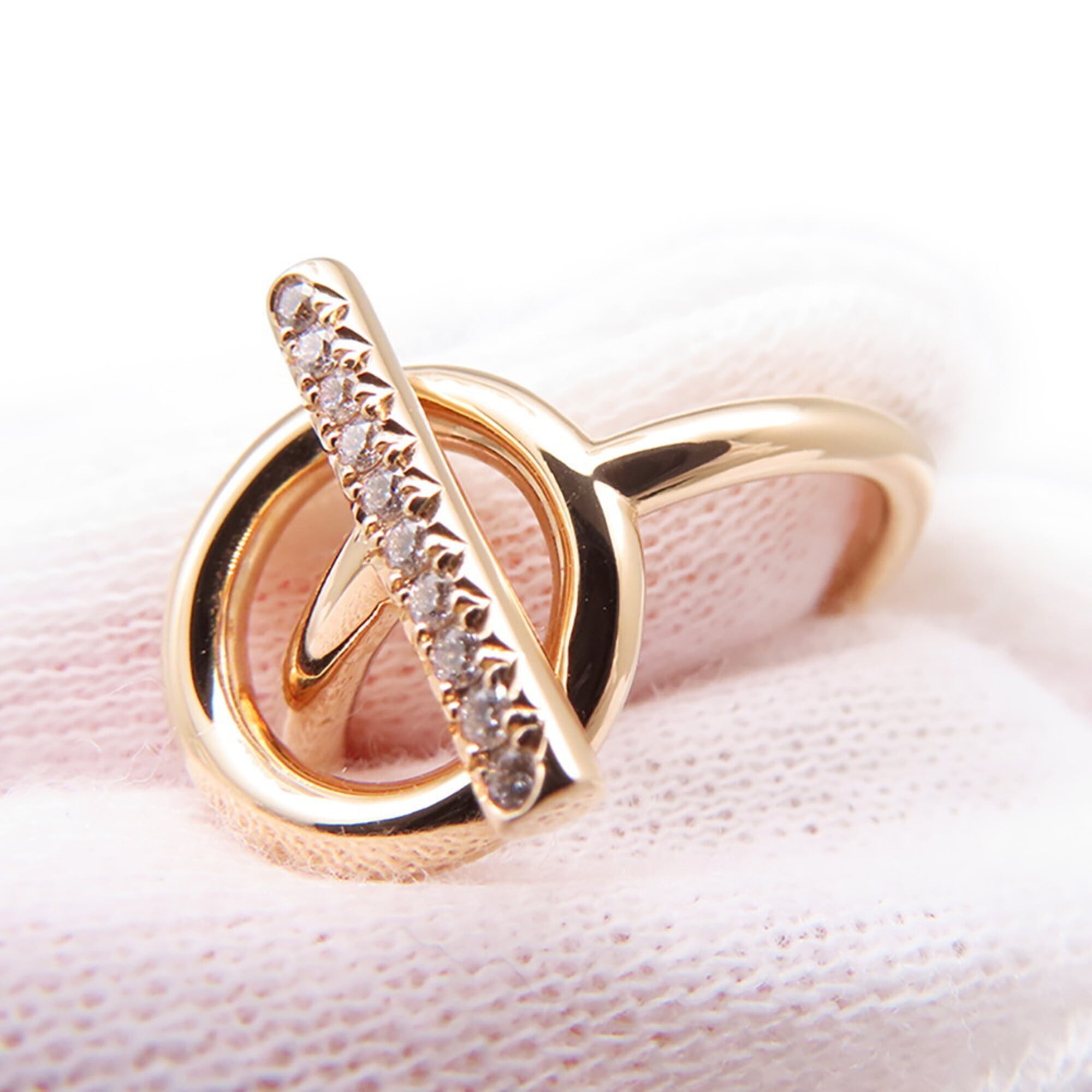Hermes Pink Gold (18K) Band Ring (Pre-Owned)
