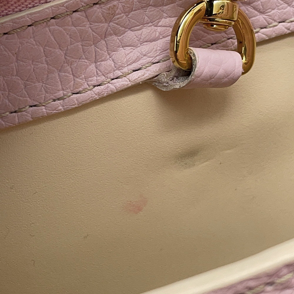 Louis Vuitton White Leather Handbag (Pre-Owned)
