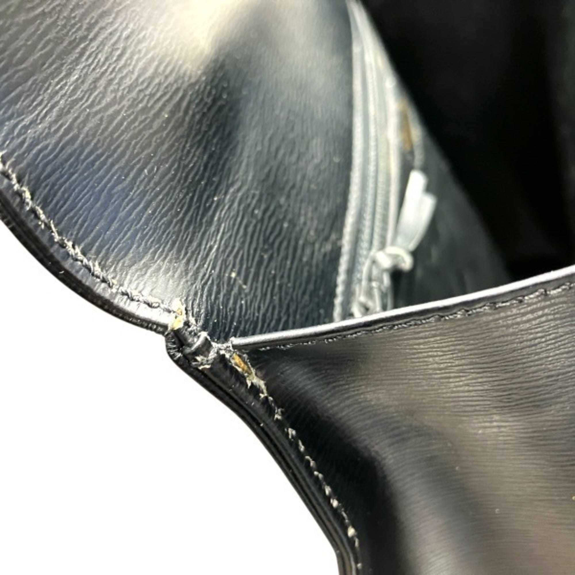 Christian Dior Black Leather Handbag Shoulder Bag (Pre-Owned)