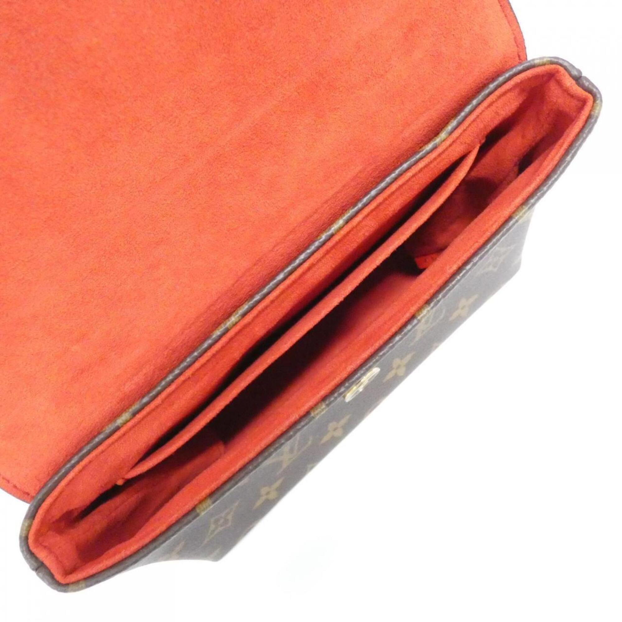 Louis Vuitton Coquelicots Marron Coated Canvas Leather Handbag (Pre-Owned)