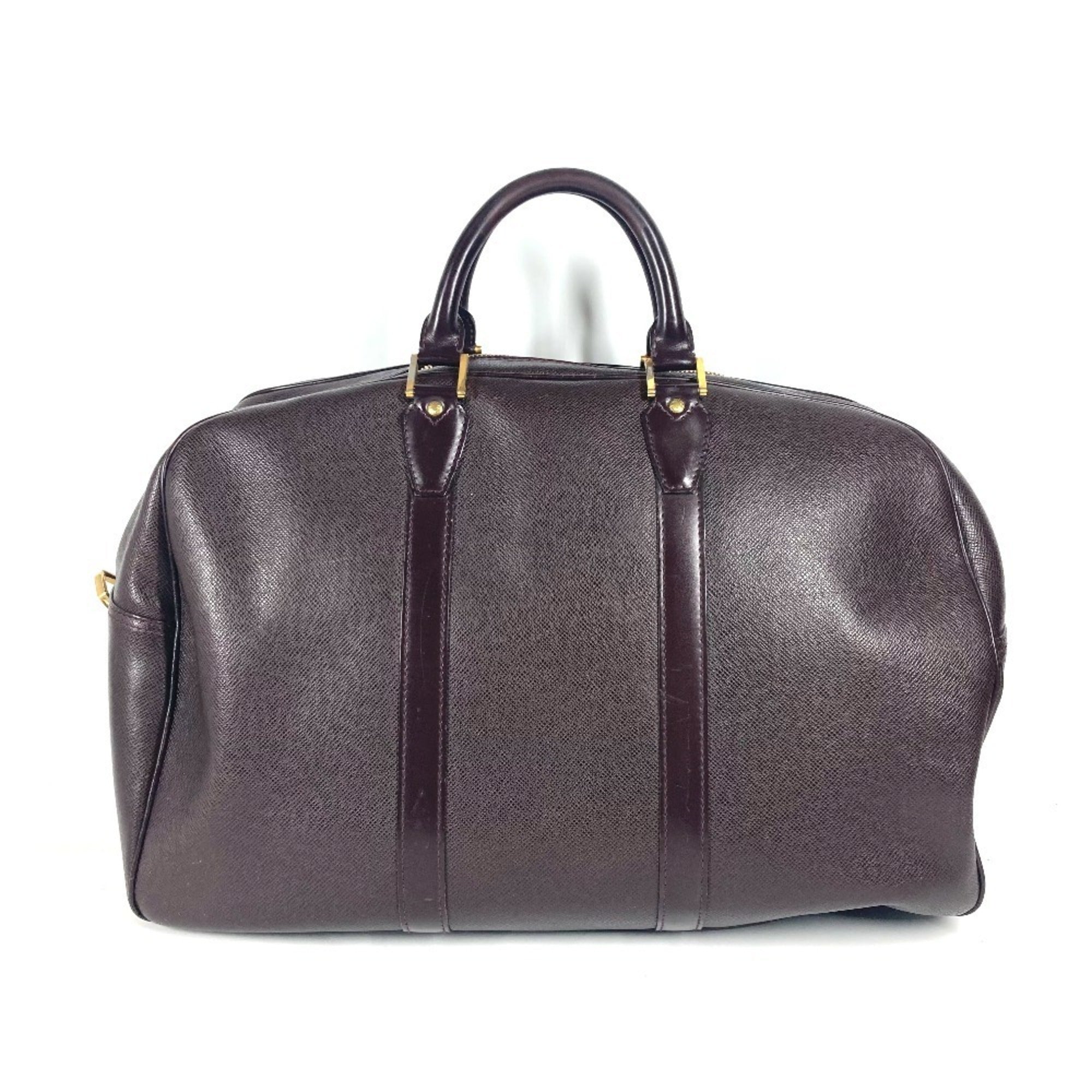 Louis Vuitton Acajou Taiga Leather Boston Bag Handbag (Pre-Owned)