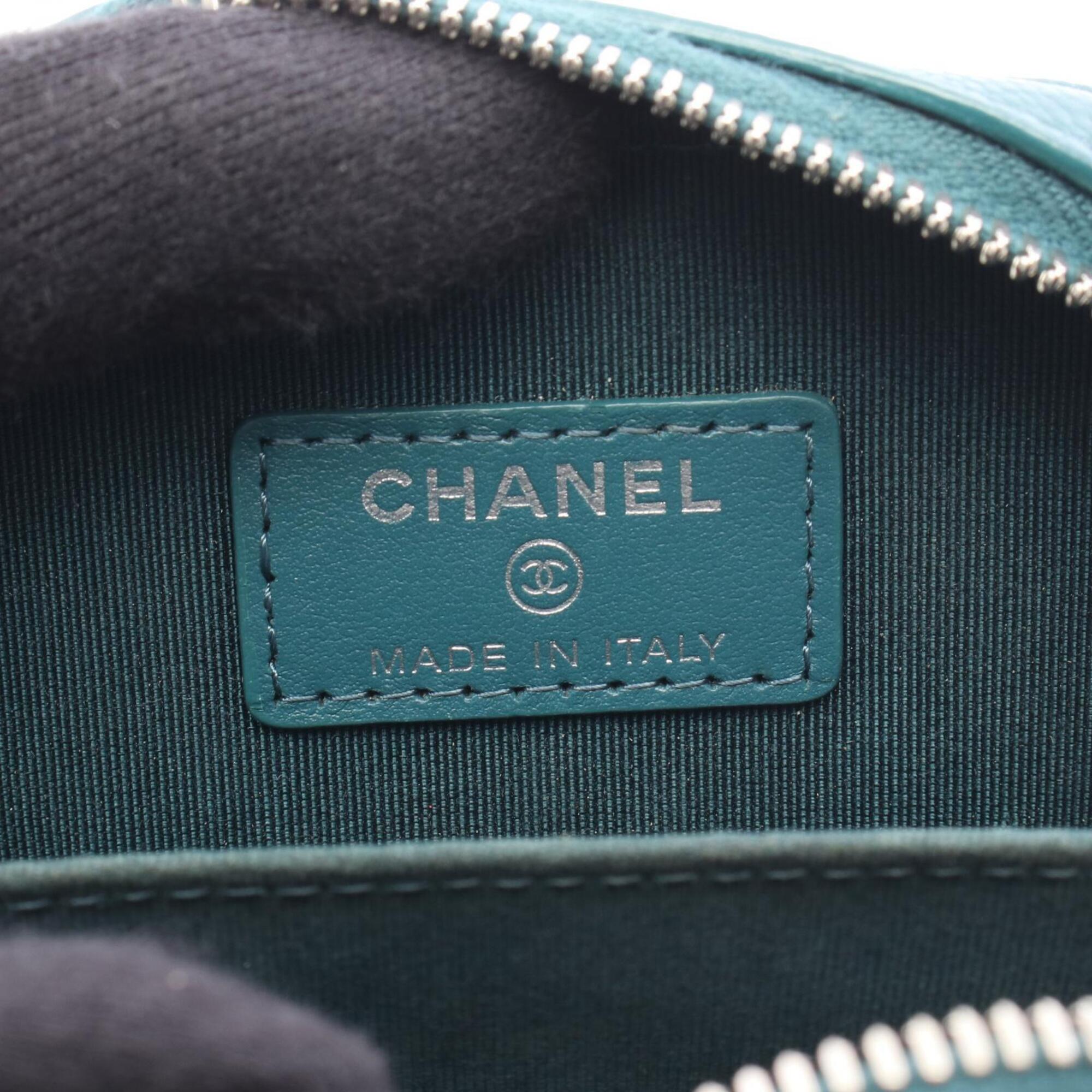 Chanel Matelasse Green Grained Calfskin Handbag Shoulder Bag (Pre-Owned)