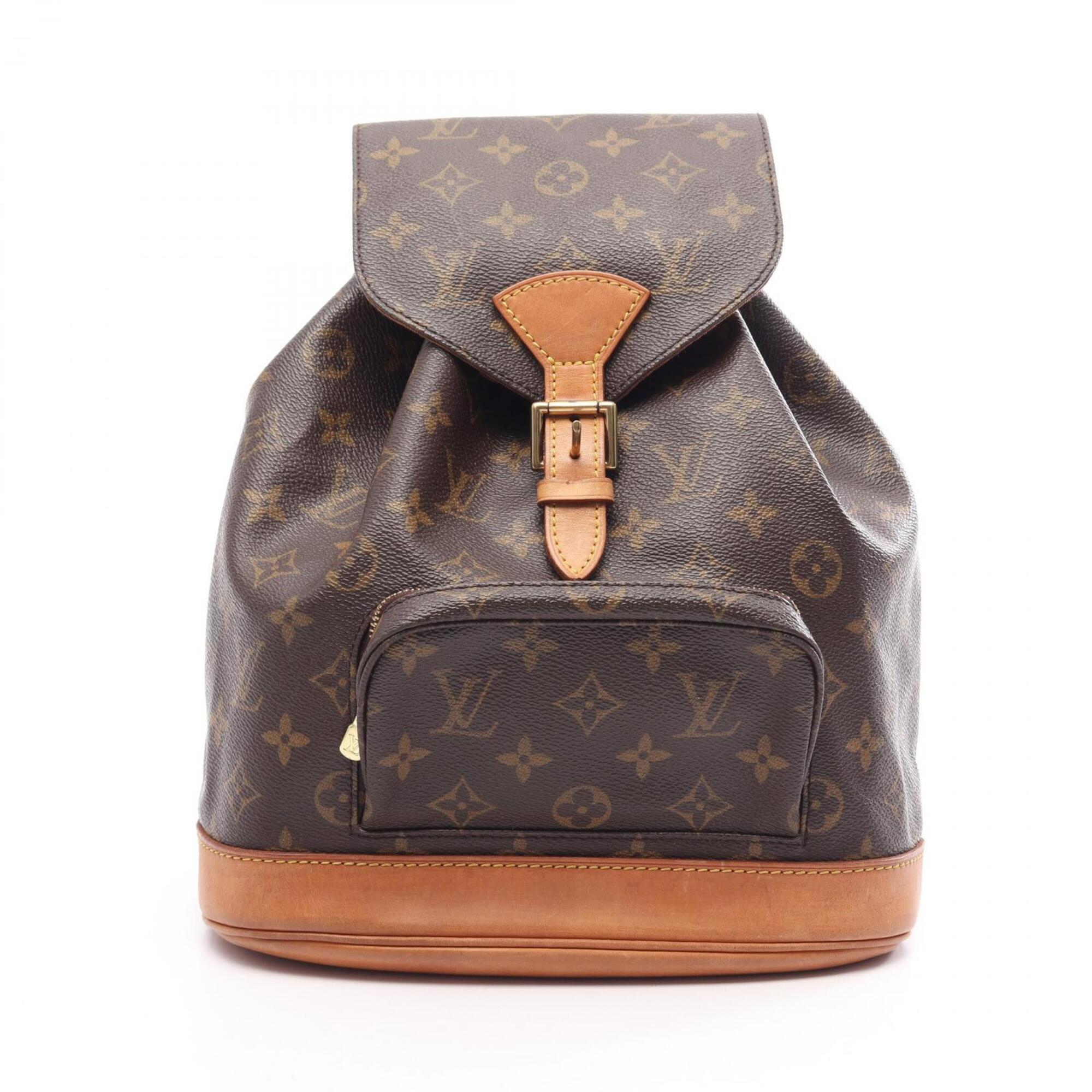 Louis Vuitton Brown Monogram Coated Canvas Backpack Handbag (Pre-Owned)