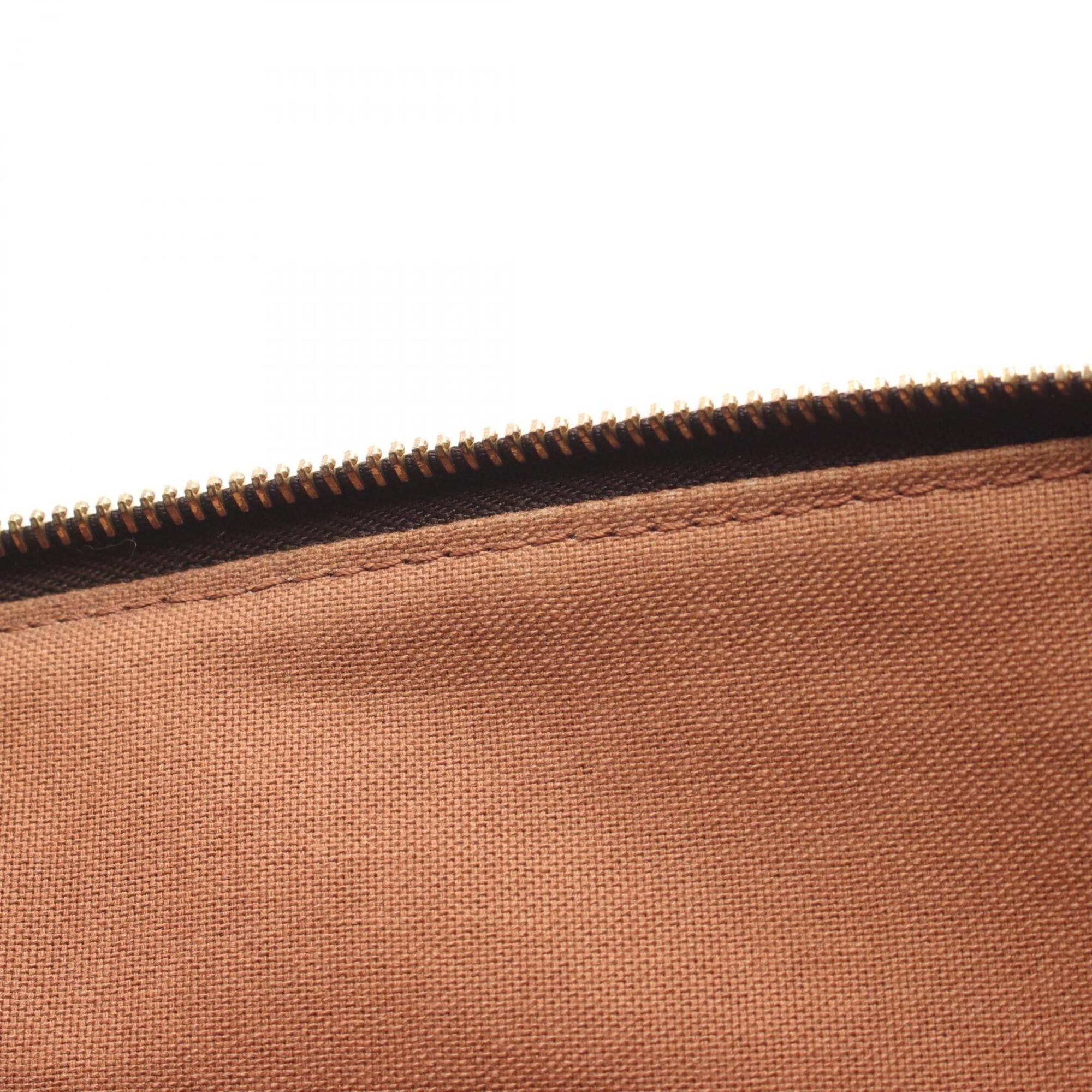 Louis Vuitton Brown Monogram Leather Handbag Tote Bag (Pre-Owned)
