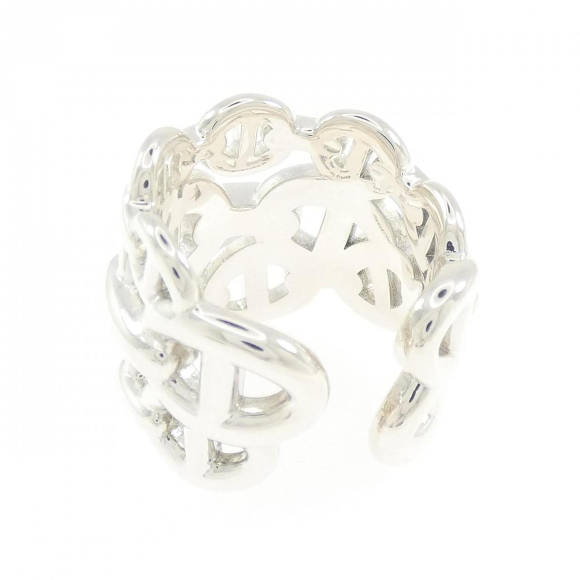 Hermes Silver 925 Band Ring (Pre-Owned)