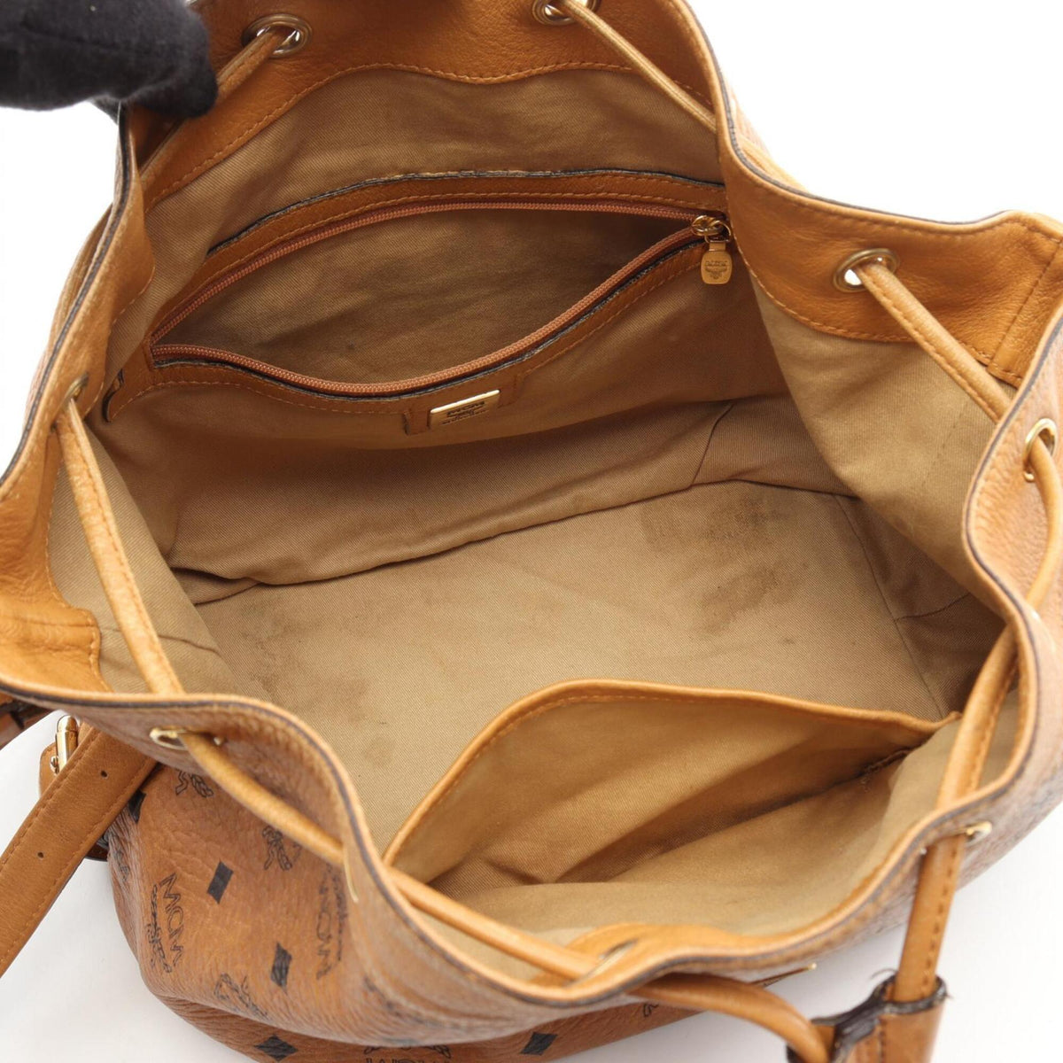 Mcm Brown Coated Canvas Leather Handbag Shoulder Bag (Pre-Owned)
