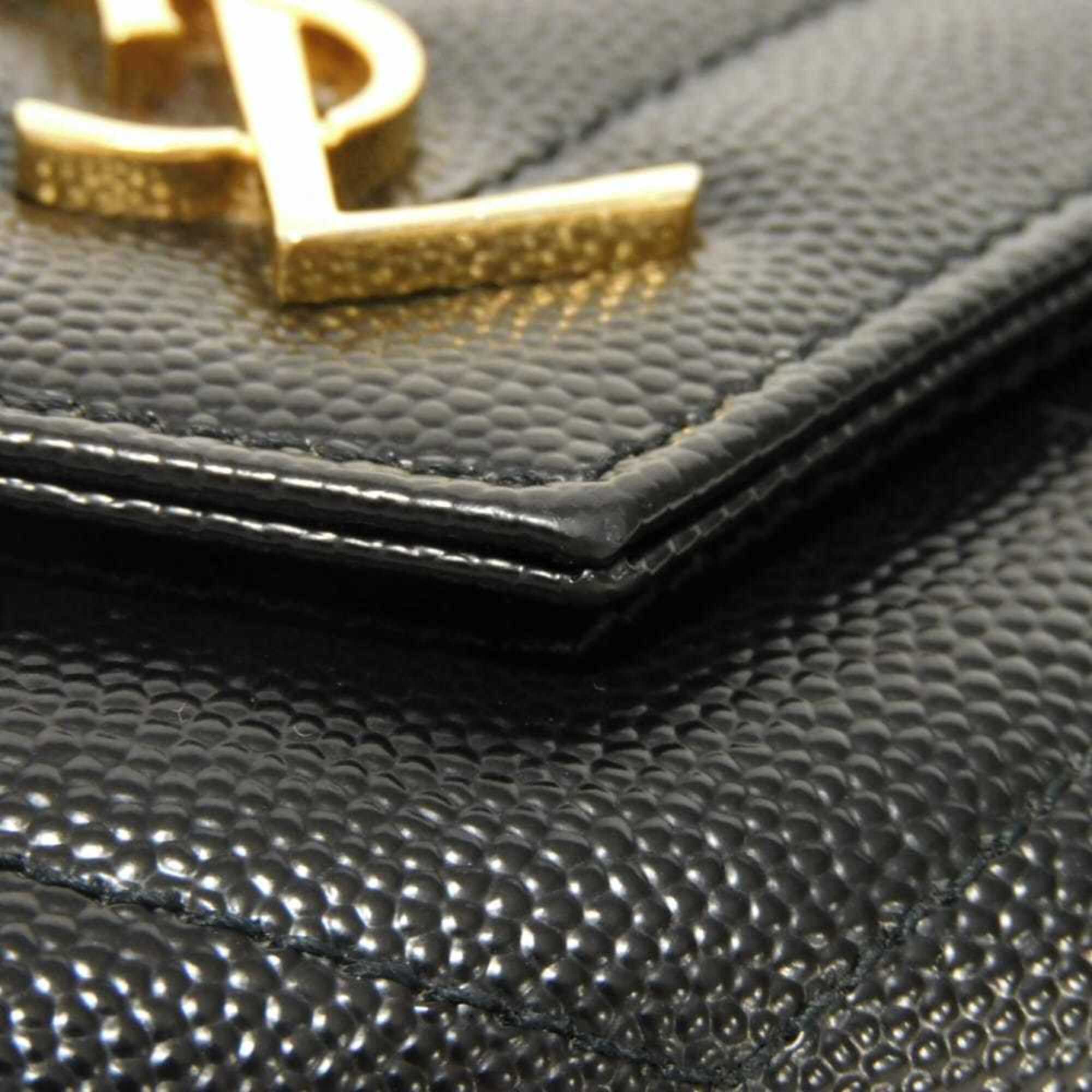 Yves Saint Laurent Black Leather Bill Wallet (Bi-Fold) (Pre-Owned)