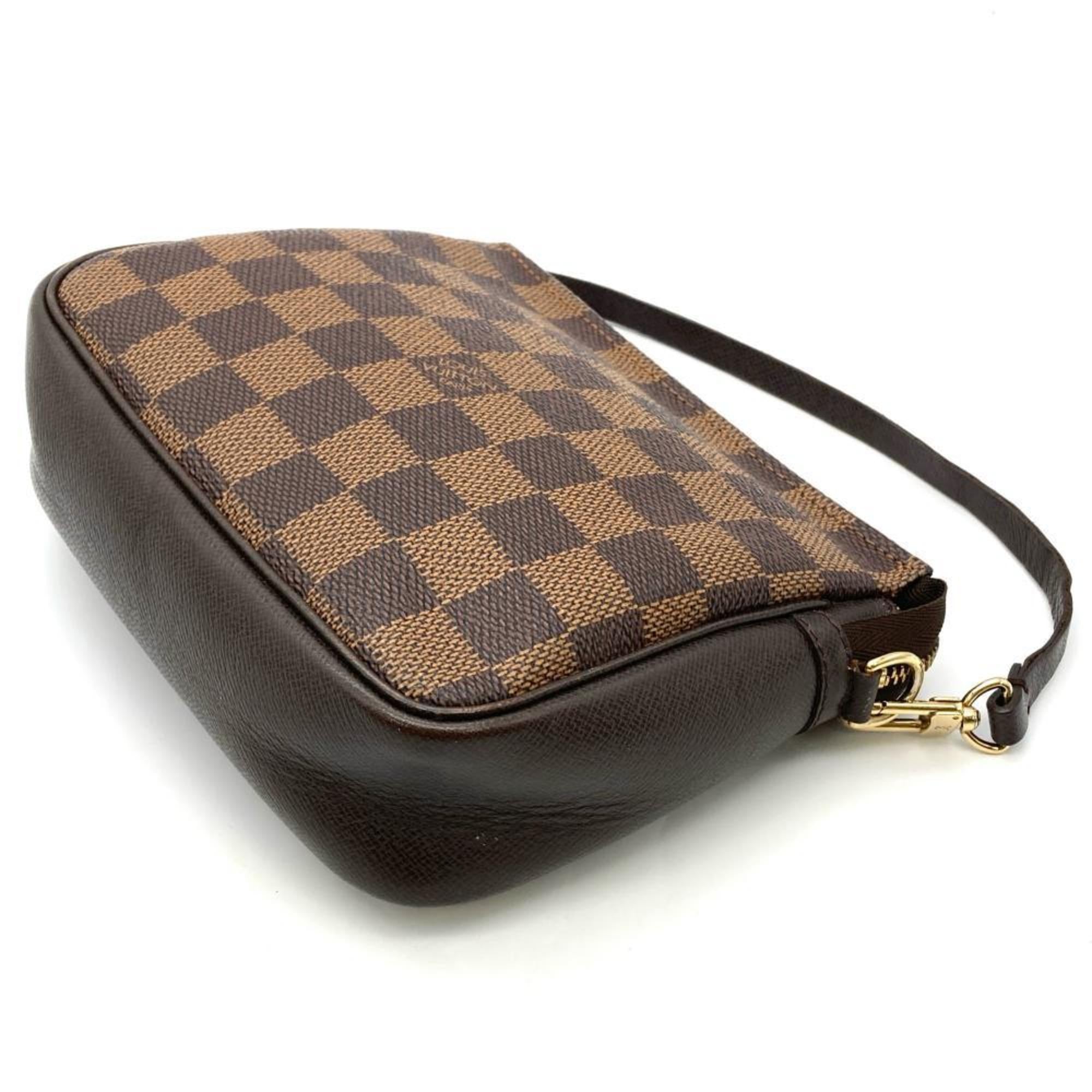 Louis Vuitton Damier Brown Damier Canvas Ebene Pvc Pochette Pouch (Pre-Owned)