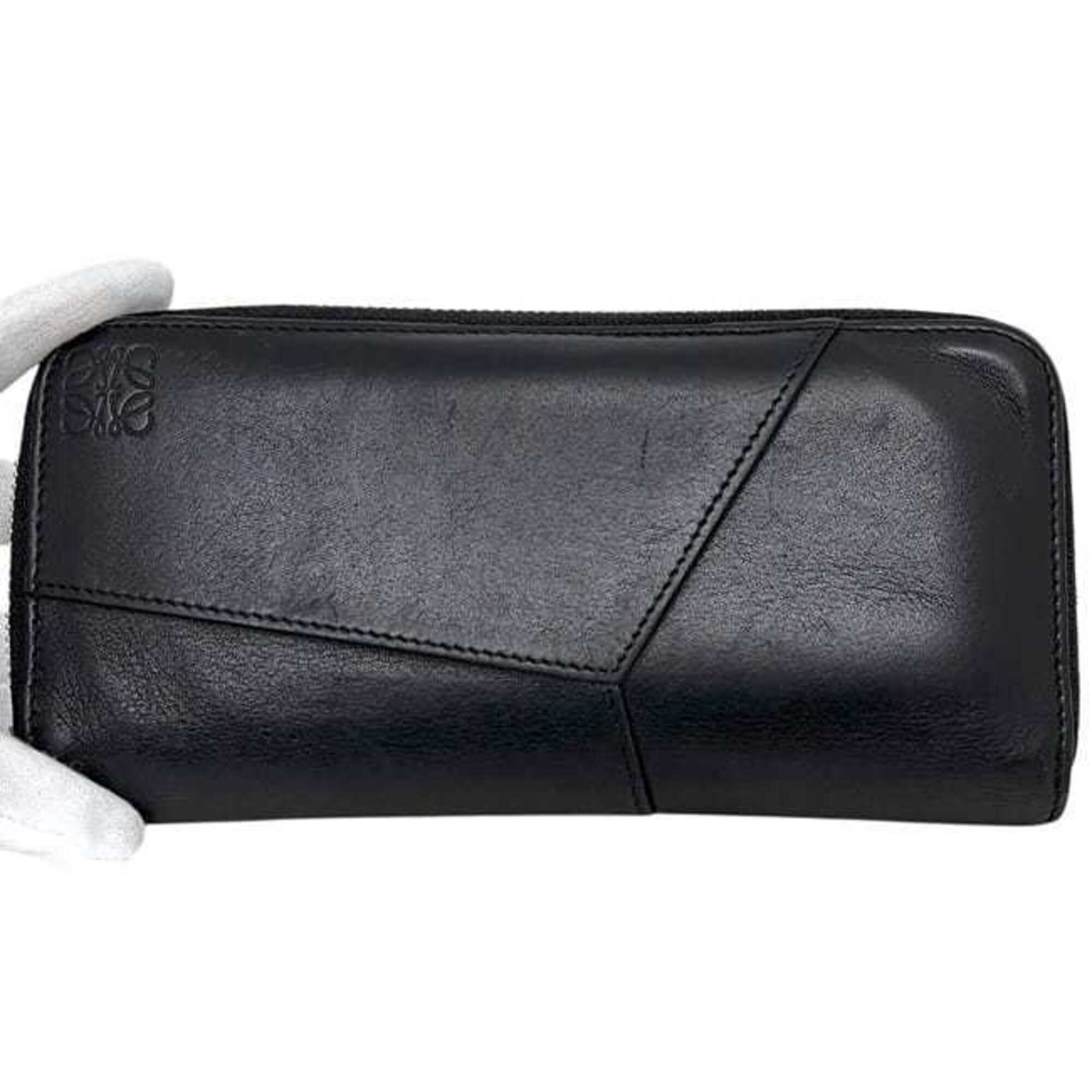 Loewe Black Leather Long Wallet (Bi-Fold) (Pre-Owned)