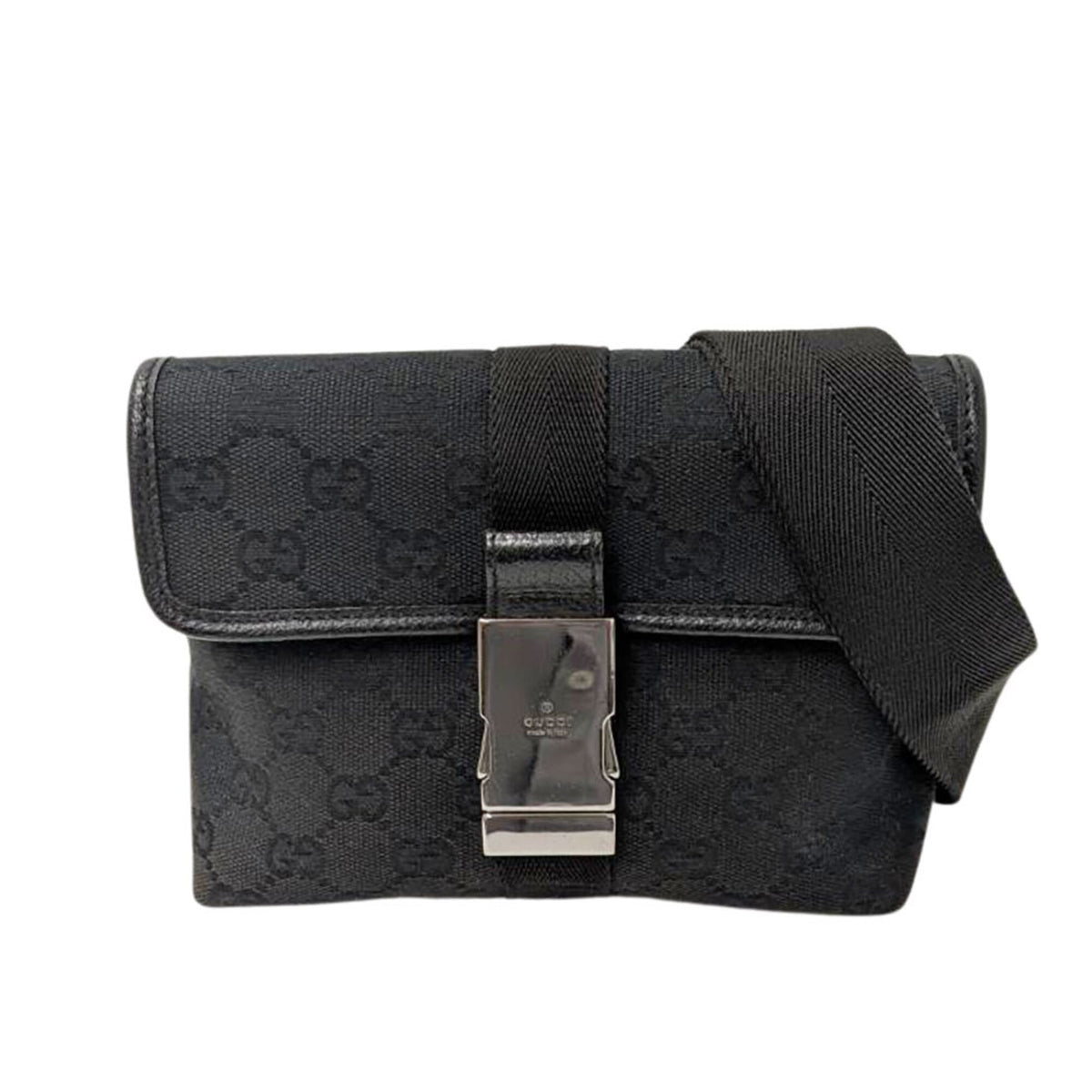 Gucci Black Gg Canvas Handbag Sling Bag (Pre-Owned)