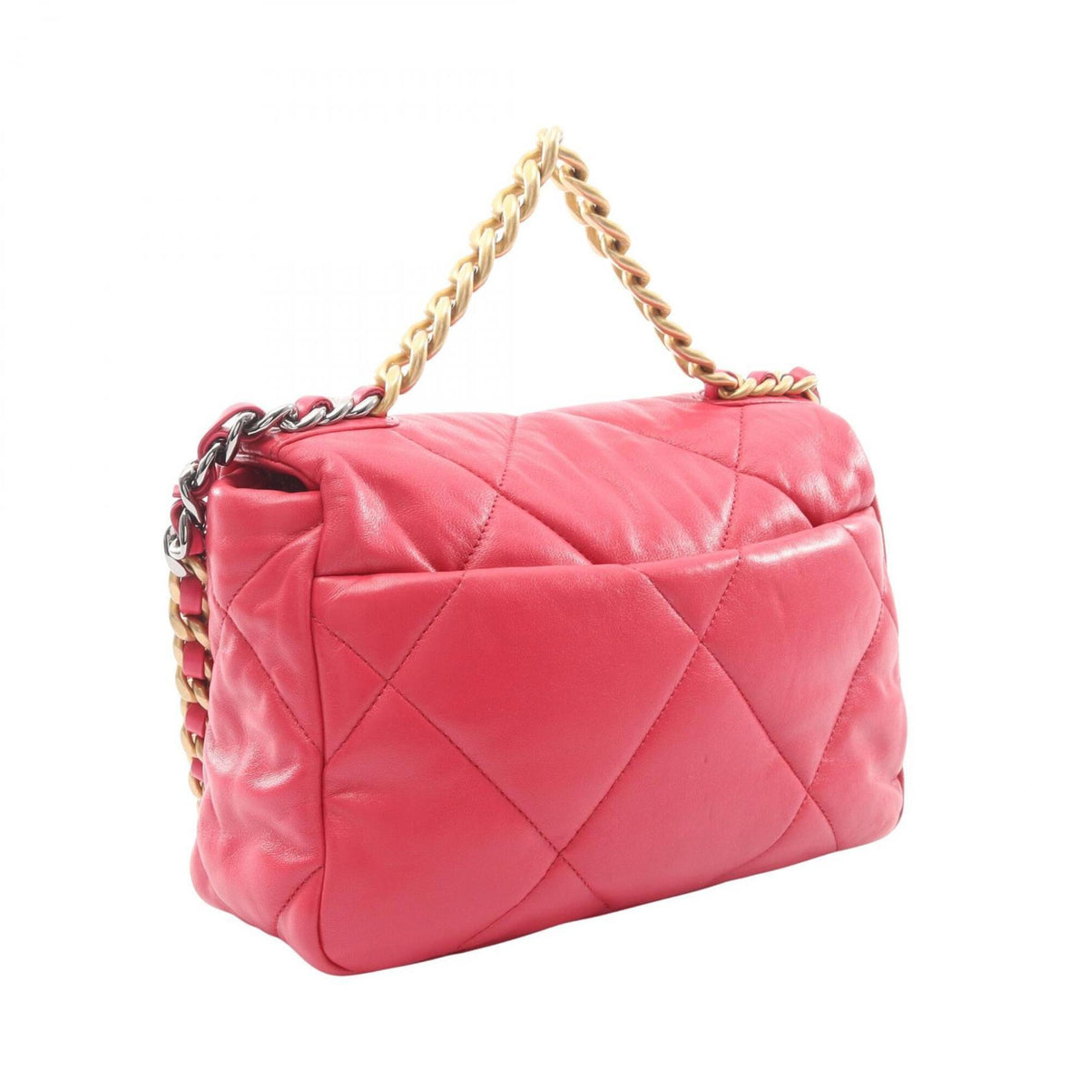 Chanel Pink Leather Handbag Shoulder Bag (Pre-Owned)