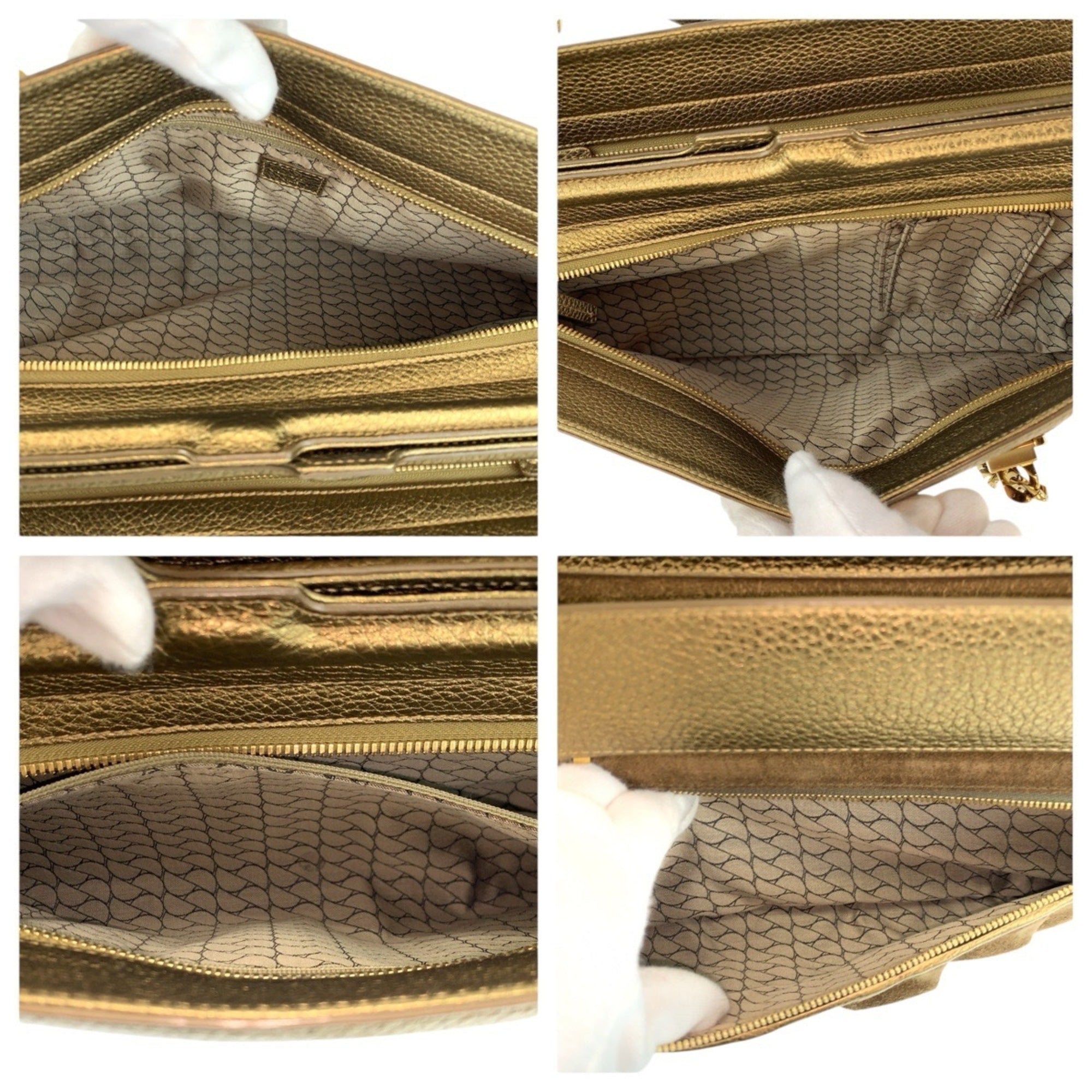 Cartier Brown Gold Suede Leather Shoulder Bag (Pre-Owned)