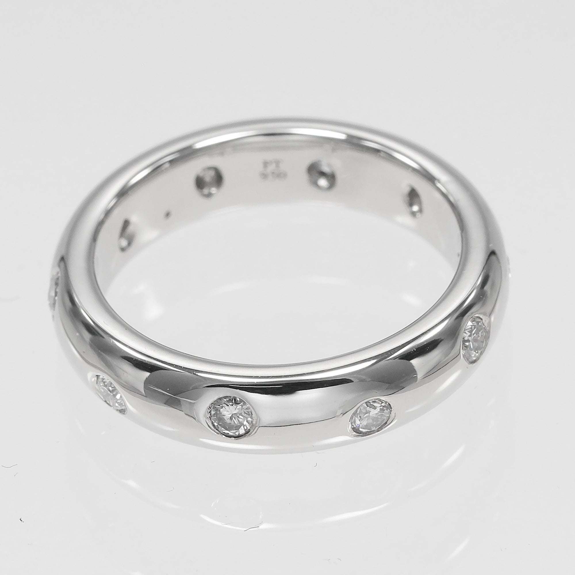 Tiffany Platinum Platinum 950 Band Ring (Pre-Owned)
