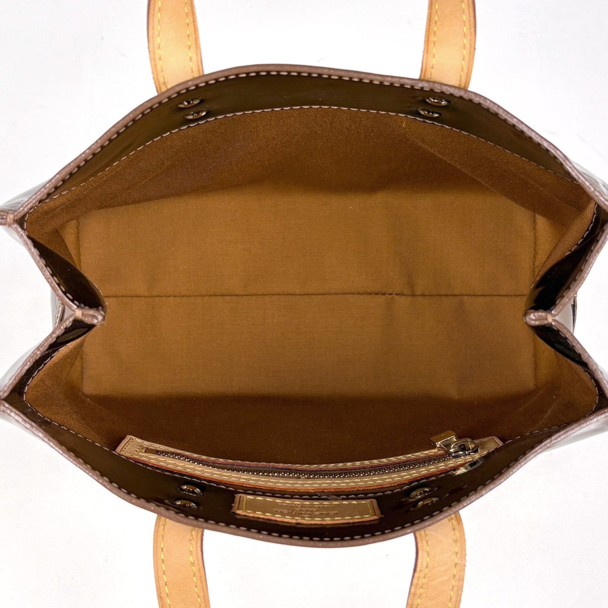 Louis Vuitton Bronze Monogram Vernis Handbag Tote Bag (Pre-Owned)