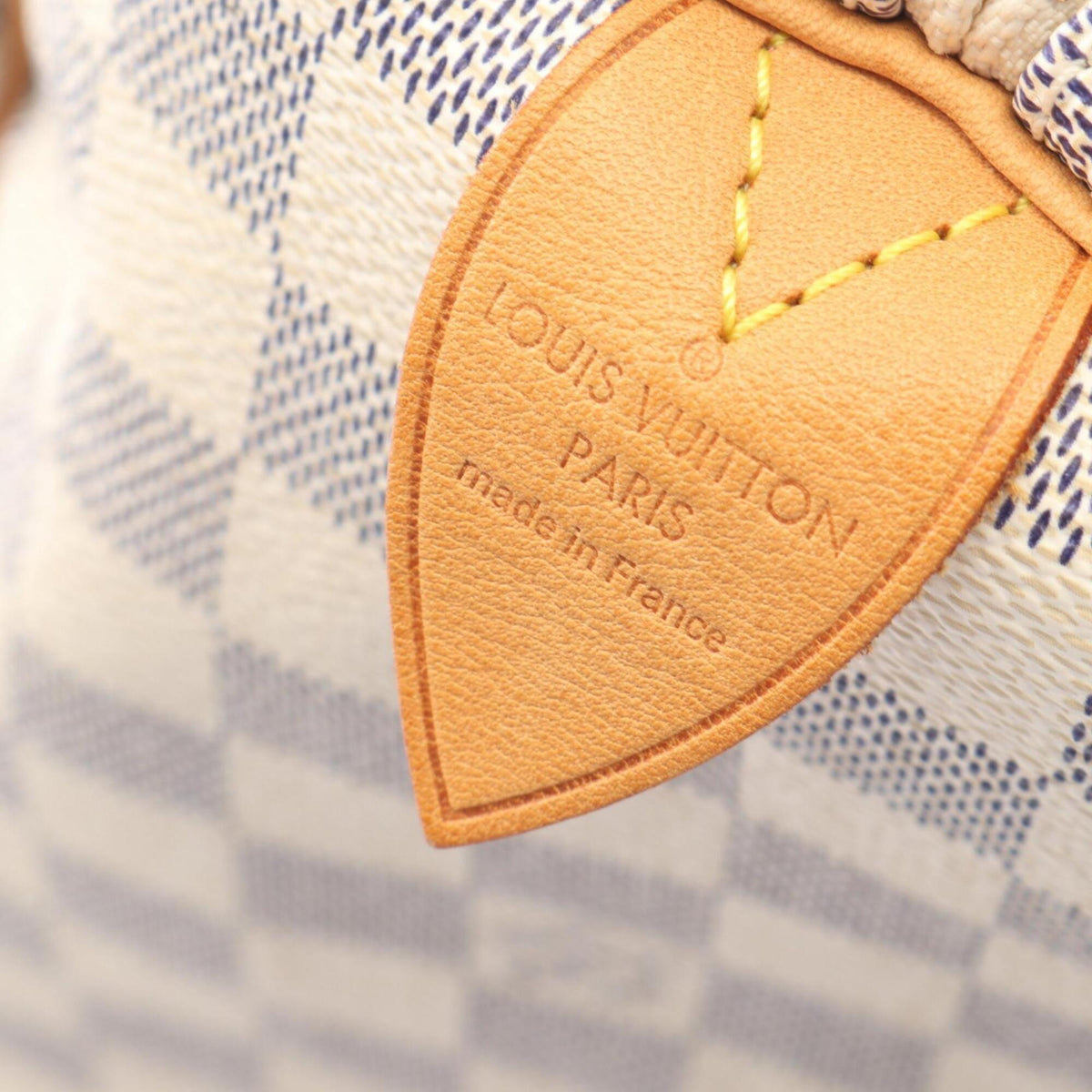 Louis Vuitton White Damier Azur Leather Handbag (Pre-Owned)