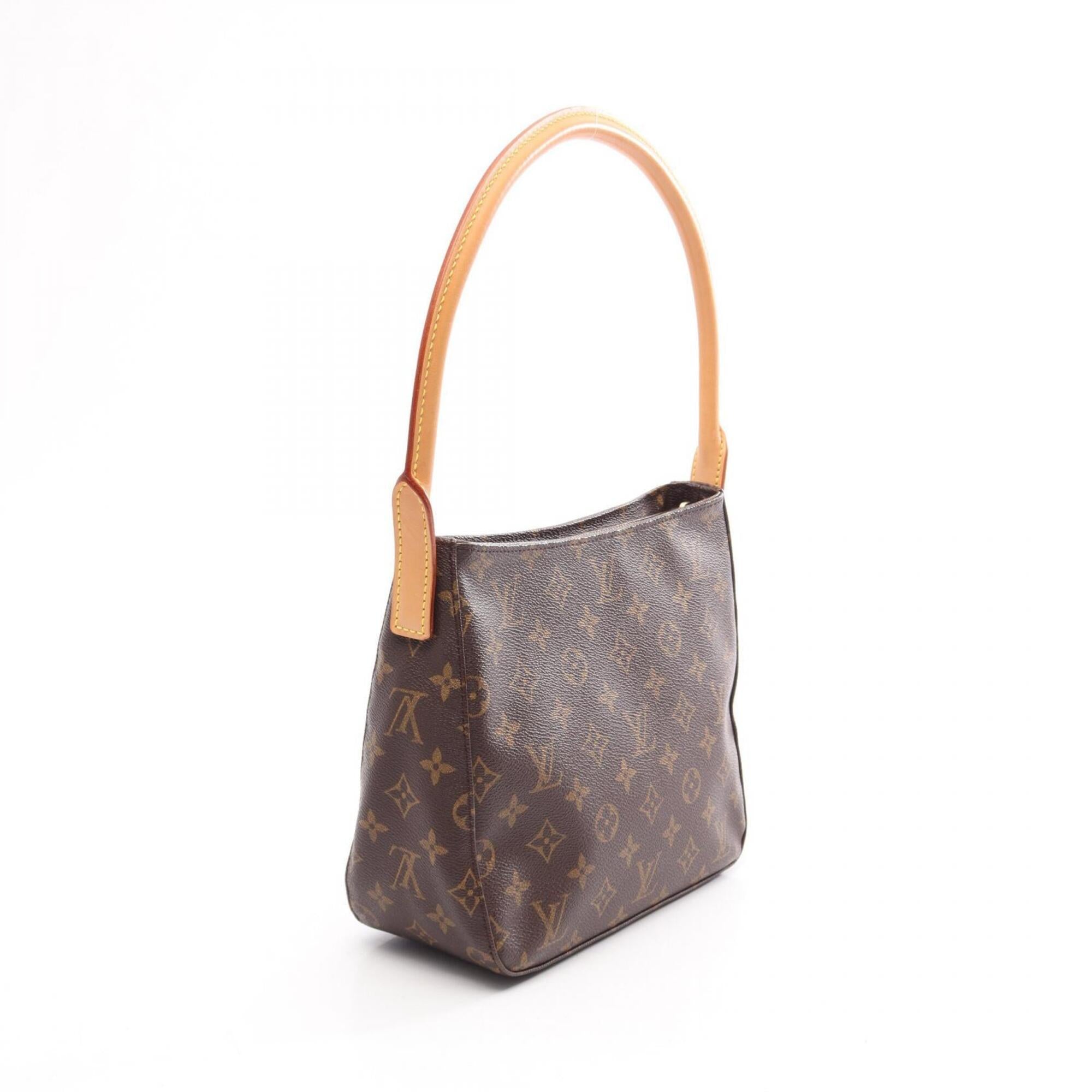 Louis Vuitton Brown Monogram Coated Canvas Leather Handbag Shoulder Bag (Pre-Owned)