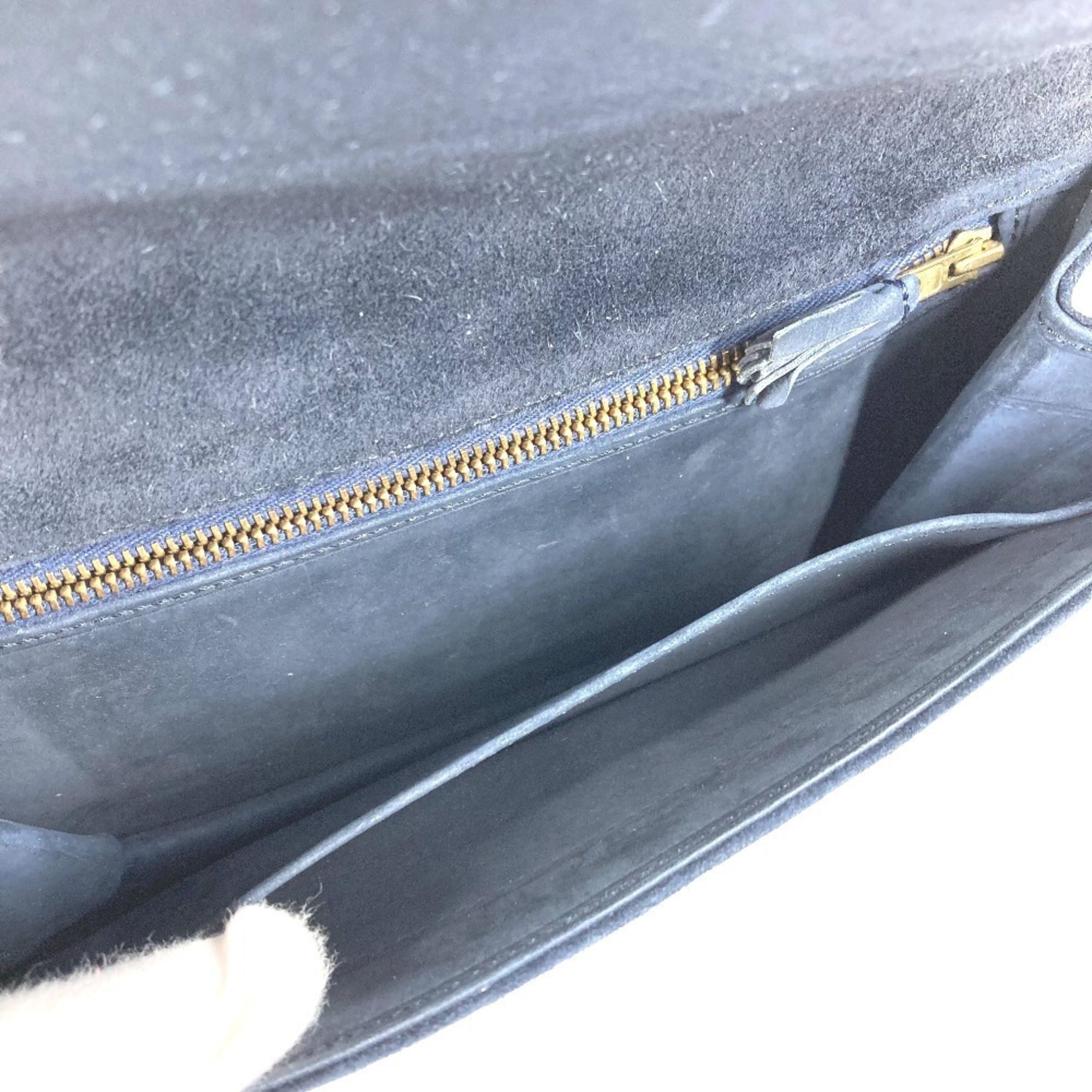 Hermes Navy Clutch Bag Pouch (Pre-Owned)