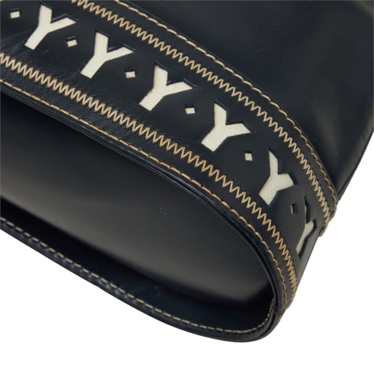 Saint Laurent Navy Leather Handbag Shoulder Bag (Pre-Owned)