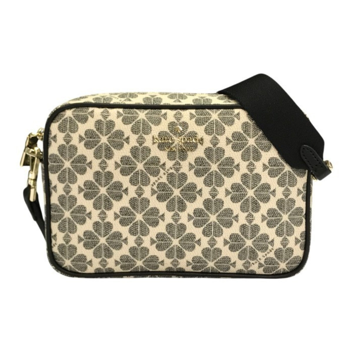 Kate Spade Black White Pvc Leather Shoulder Bag (Pre-Owned)