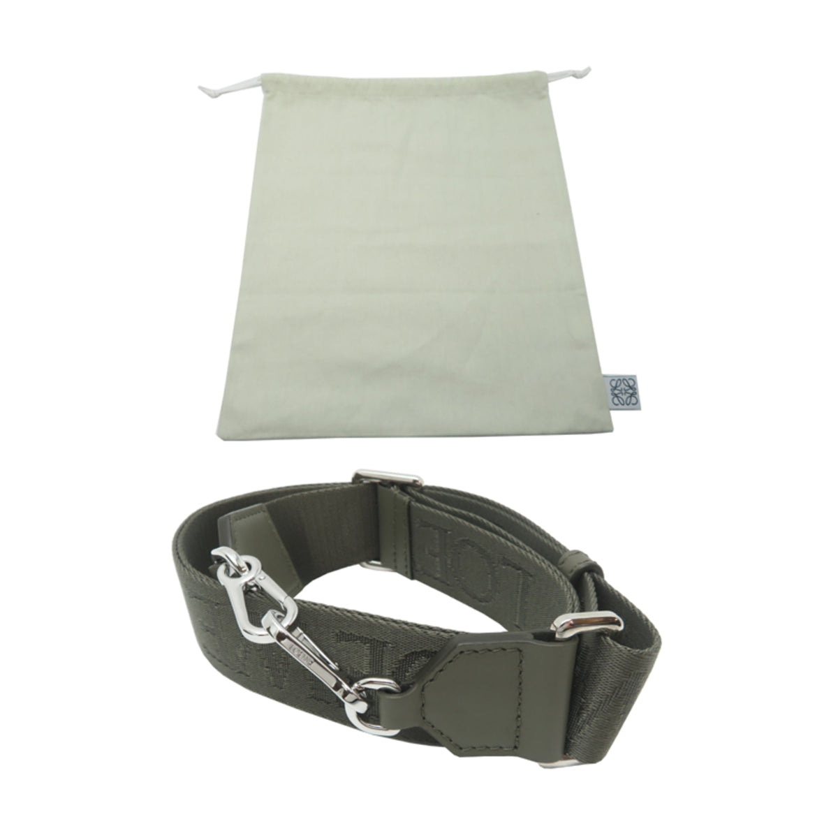 Loewe Green Khaki Nylon Leather Shoulder Bag (Pre-Owned)