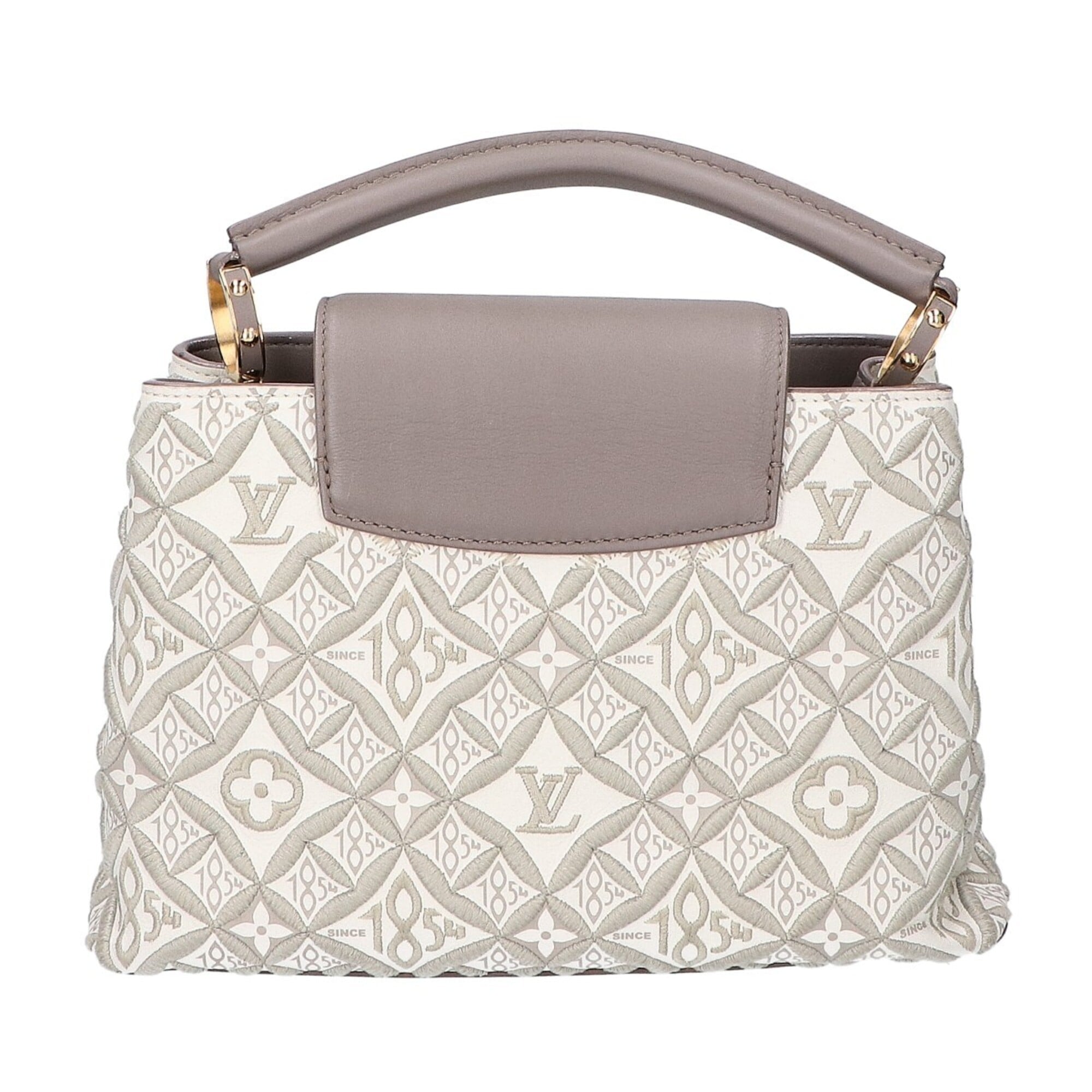 Louis Vuitton Taupe Leather Handbag (Pre-Owned)