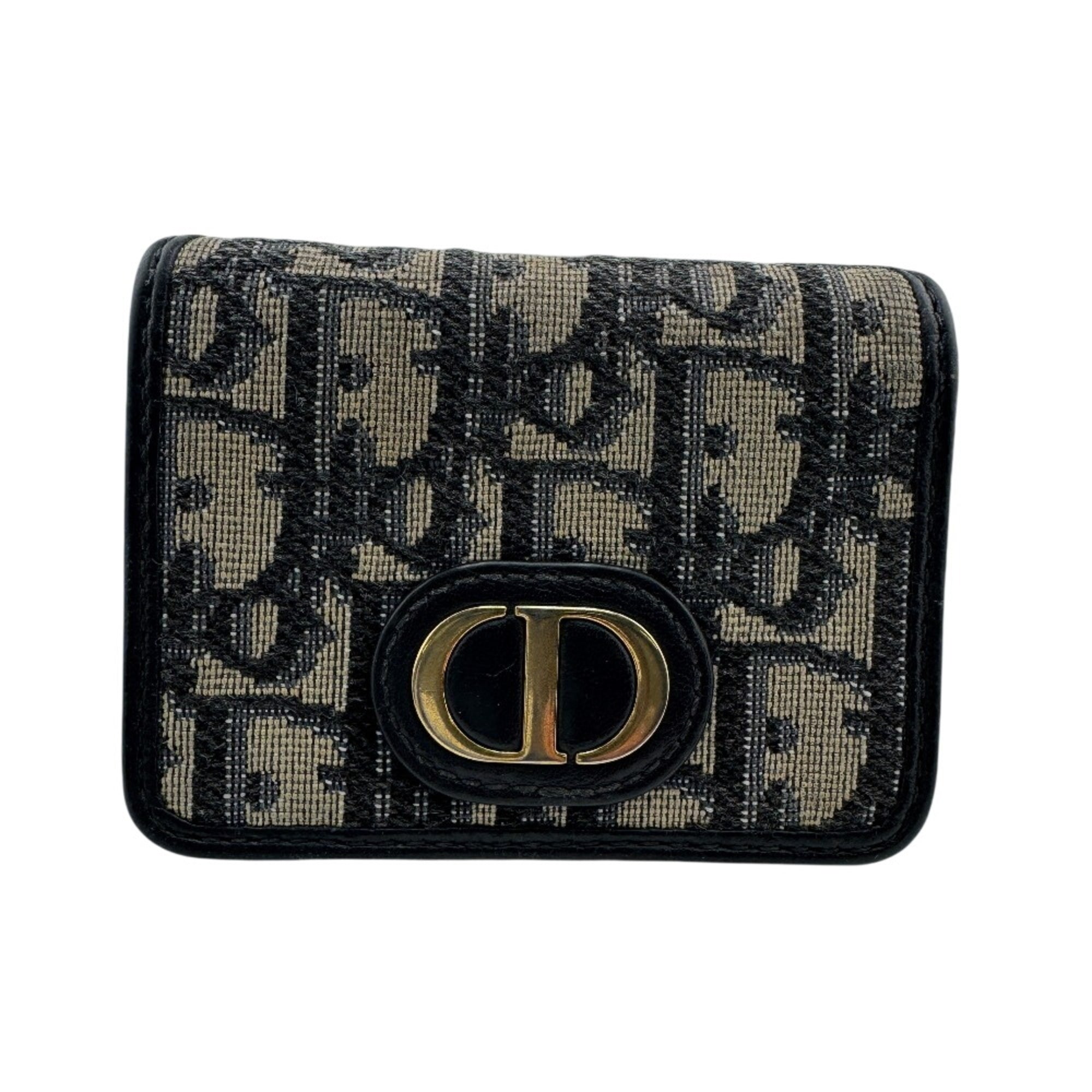 Christian Dior Navy Canvas Wallet (Tri-Fold) (Pre-Owned)