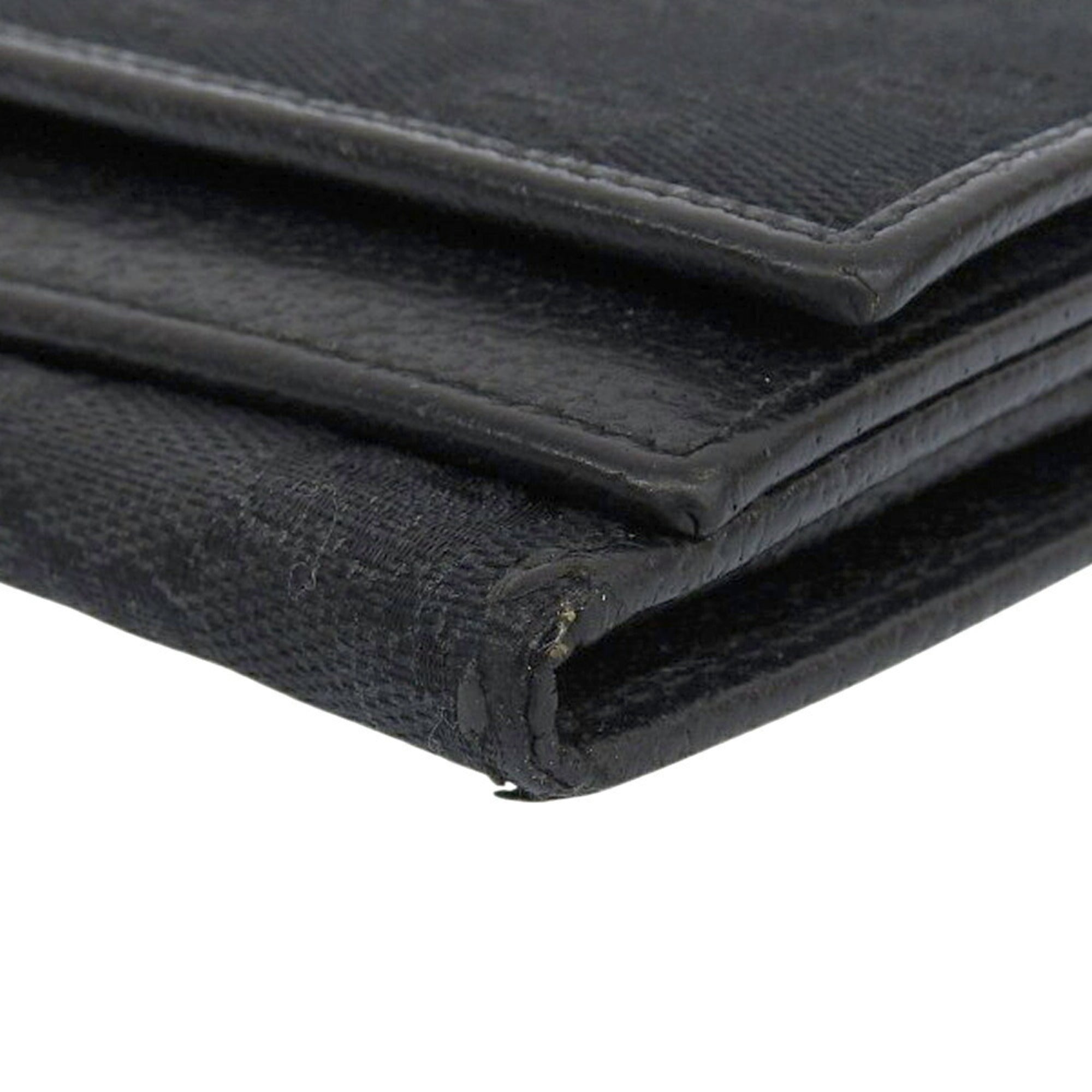 Gucci Black Gg Canvas Long Wallet (Bi-Fold) (Pre-Owned)