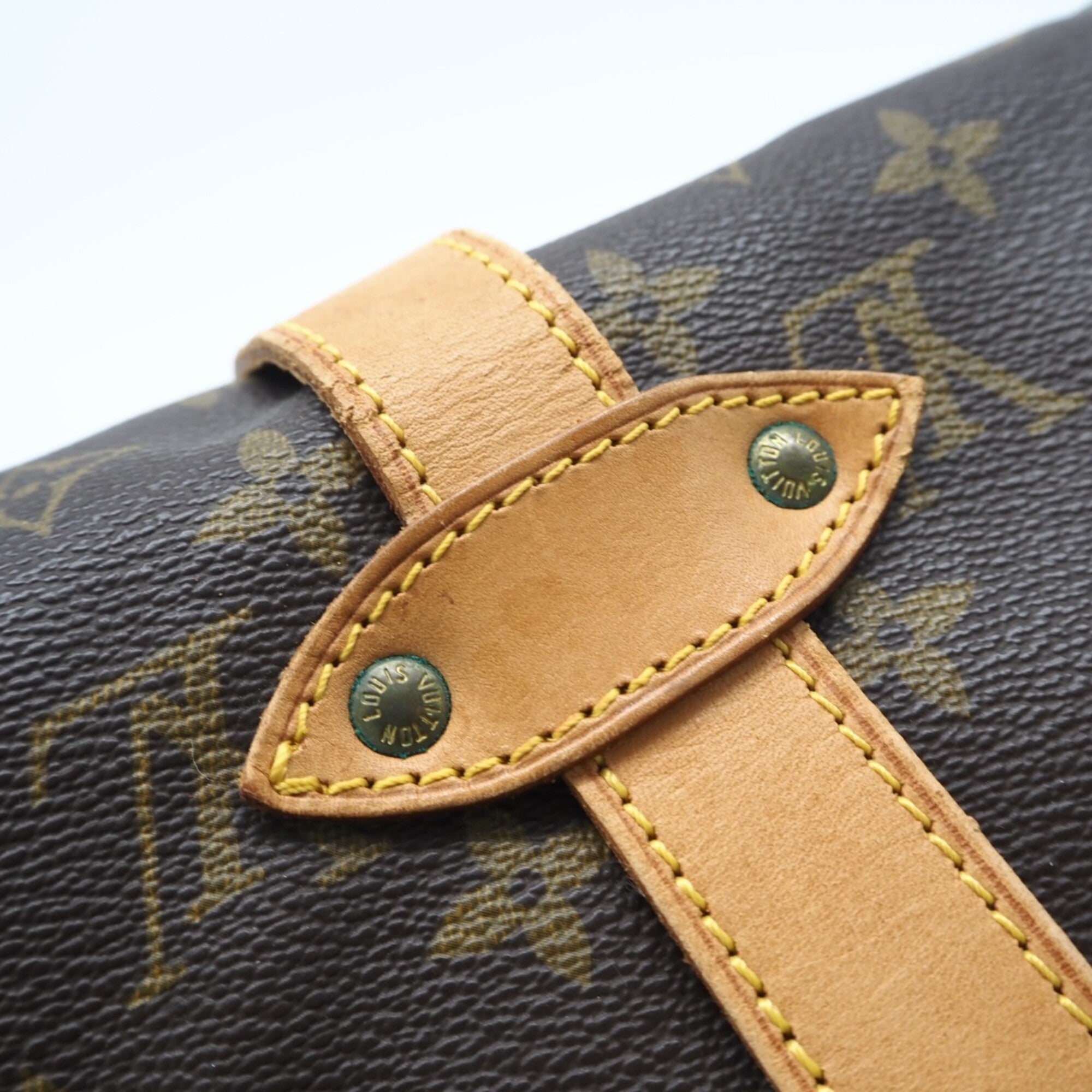Louis Vuitton Monogram Brown Coated Canvas Leather Shoulder Bag (Pre-Owned)