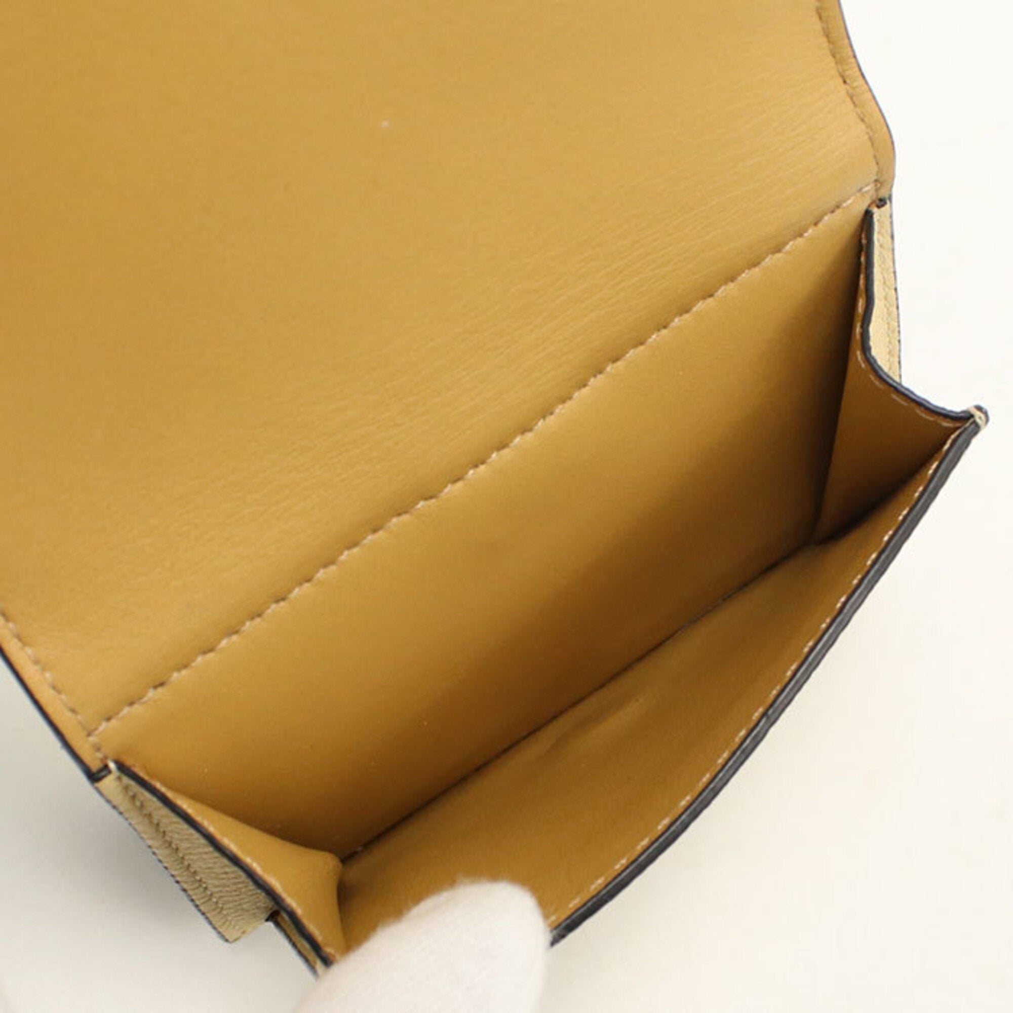 Loewe Beige Leather Wallet (Tri-Fold) (Pre-Owned)