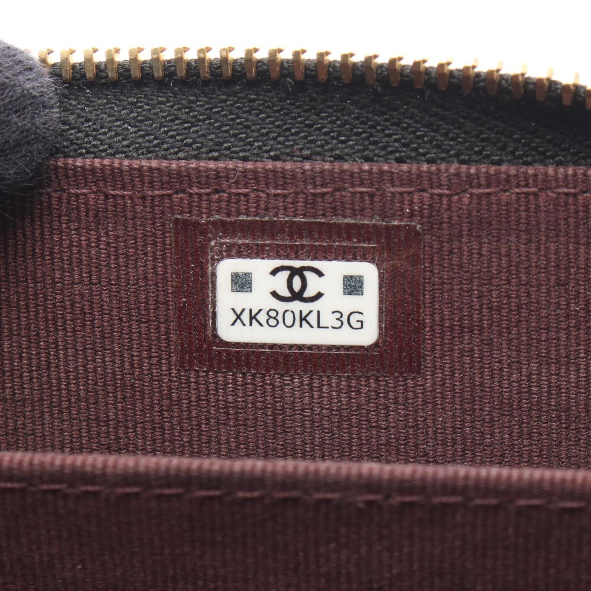 Chanel Black Grained Calfskin Coin Purse/Coin Case (Pre-Owned)
