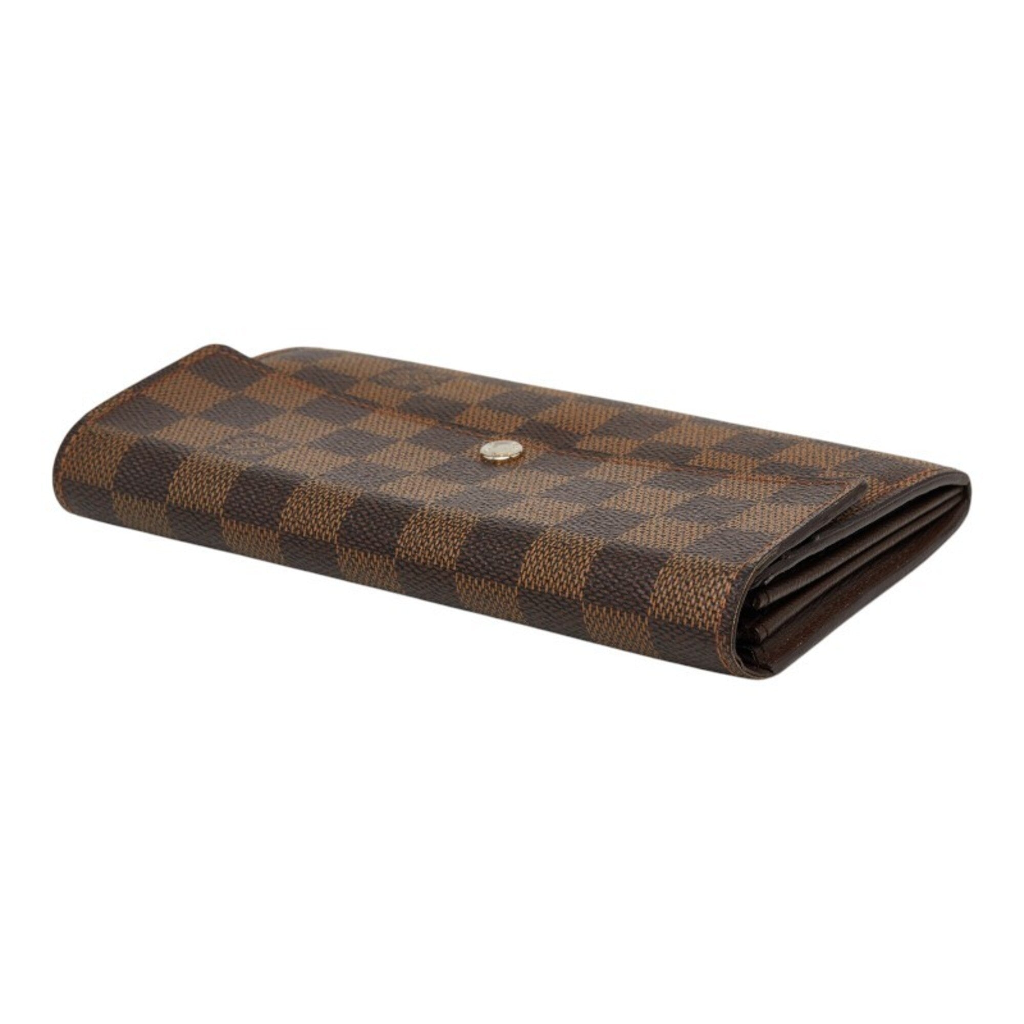 Louis Vuitton Brown Pvc Leather Long Wallet (Bi-Fold) (Pre-Owned)