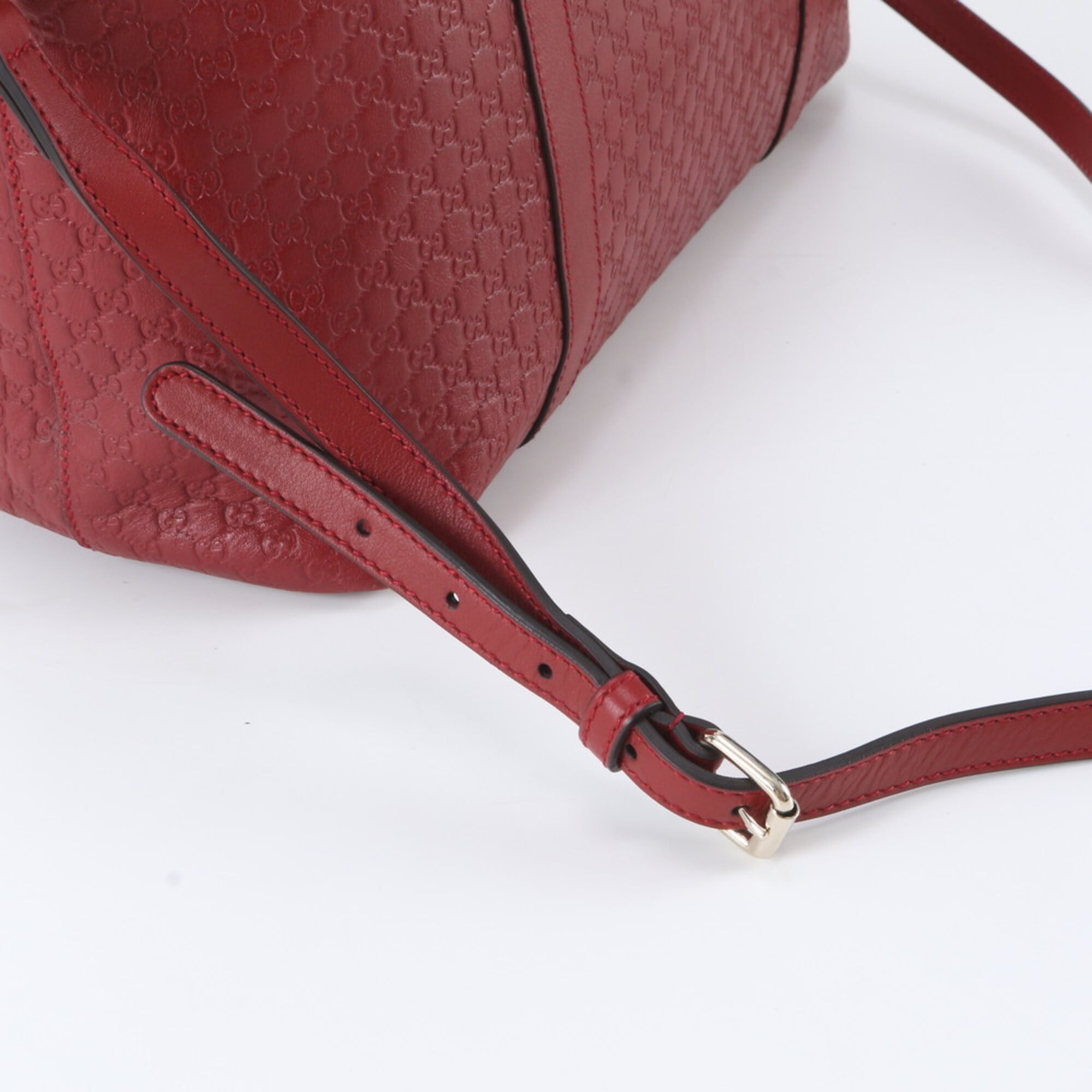 Gucci Bordeaux Leather Shoulder Bag (Pre-Owned)