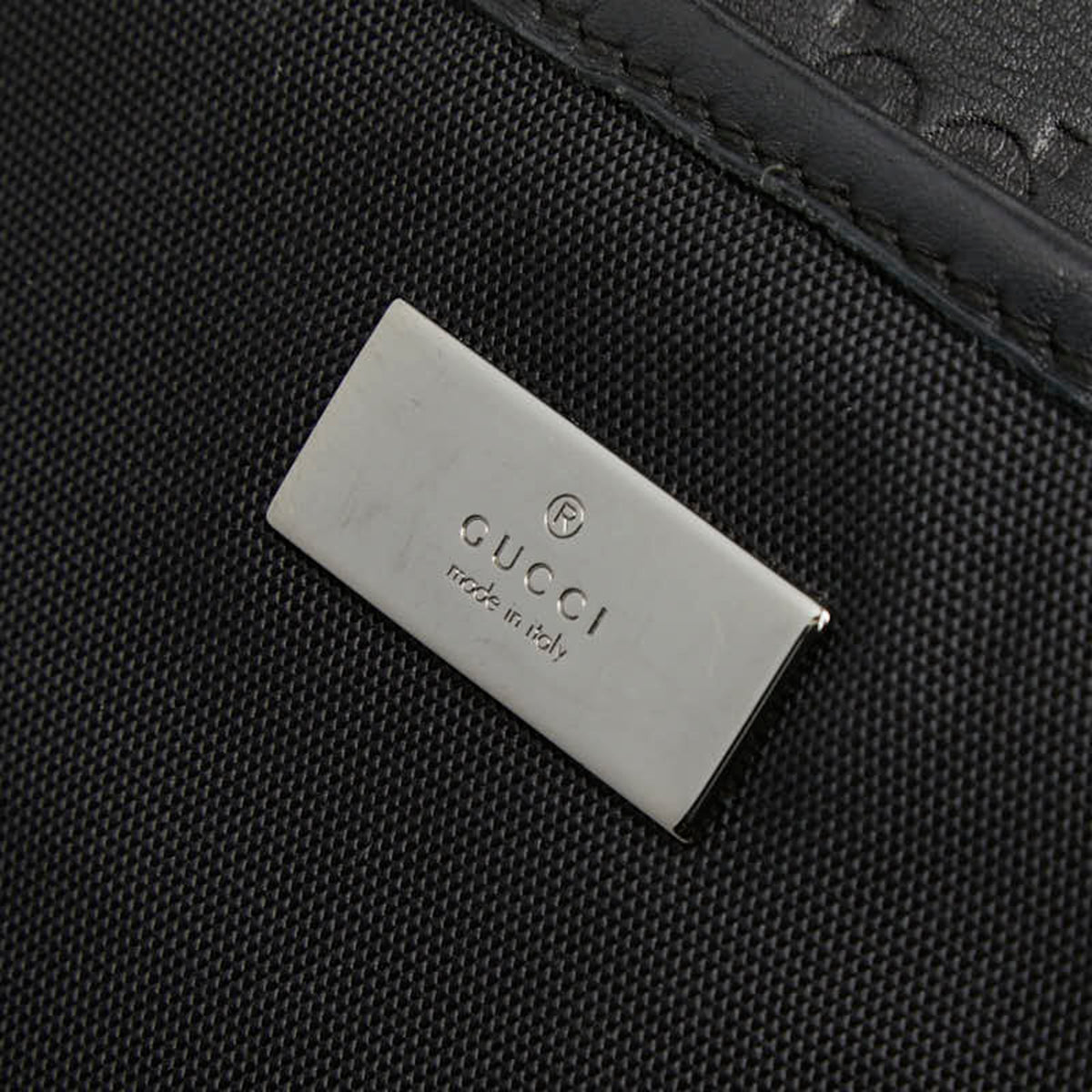 Gucci Black Nylon Leather Shoulder Bag (Pre-Owned)
