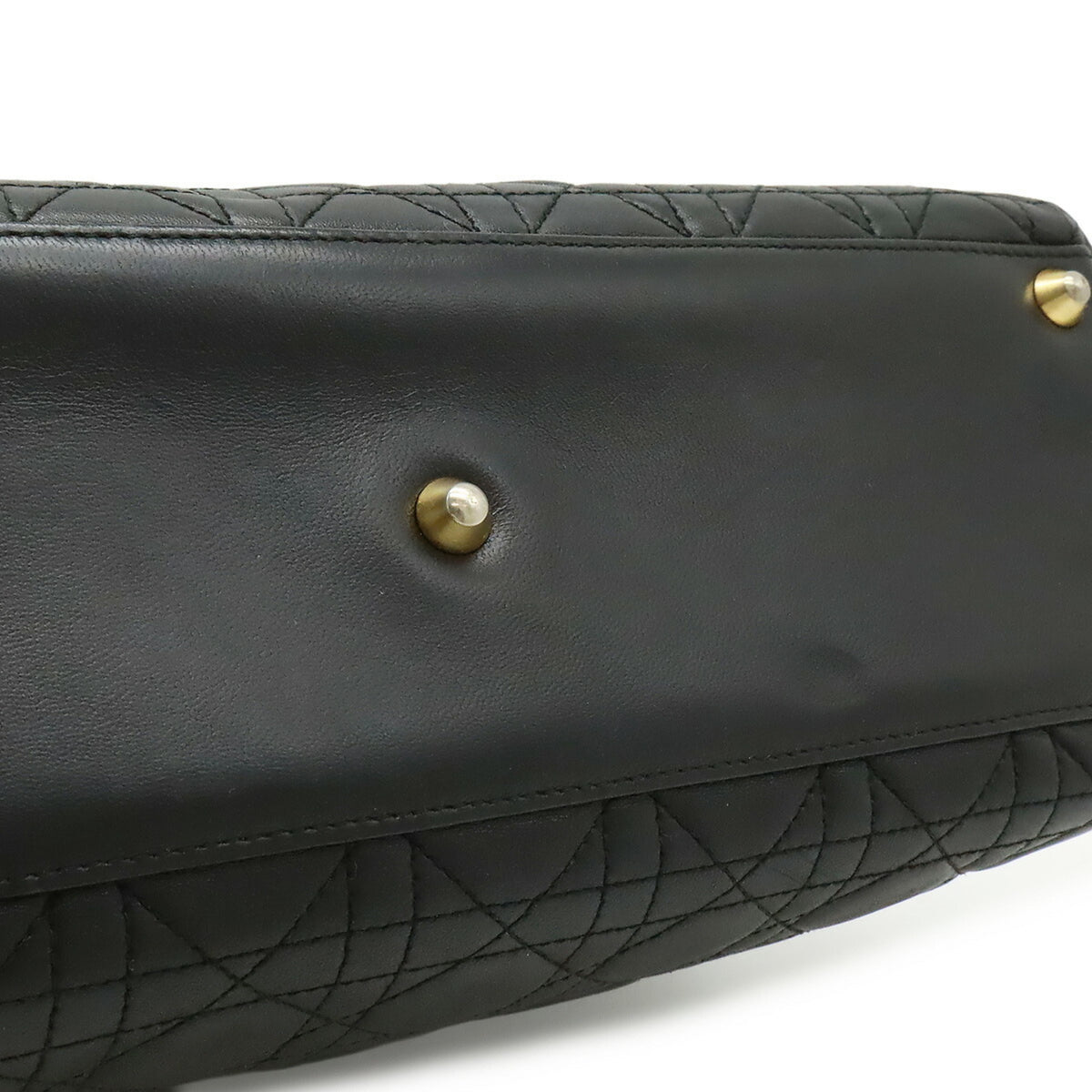 Christian Dior Black Leather Handbag Shoulder Bag (Pre-Owned)