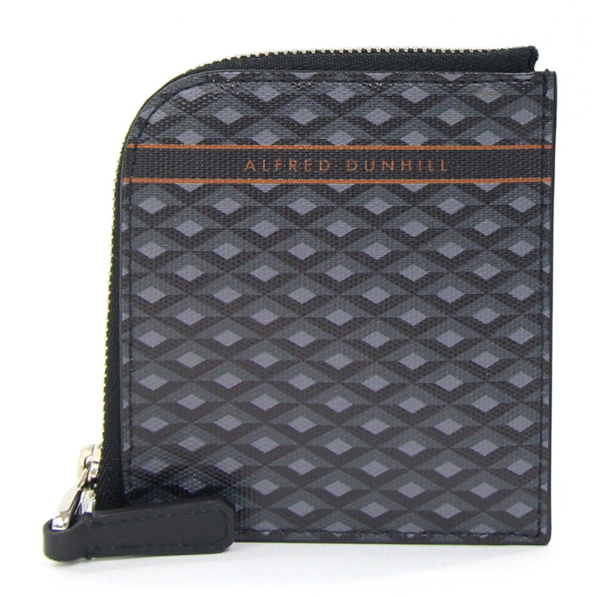 Dunhill Black Gray Pvc Leather Coin Purse/Coin Case (Pre-Owned)