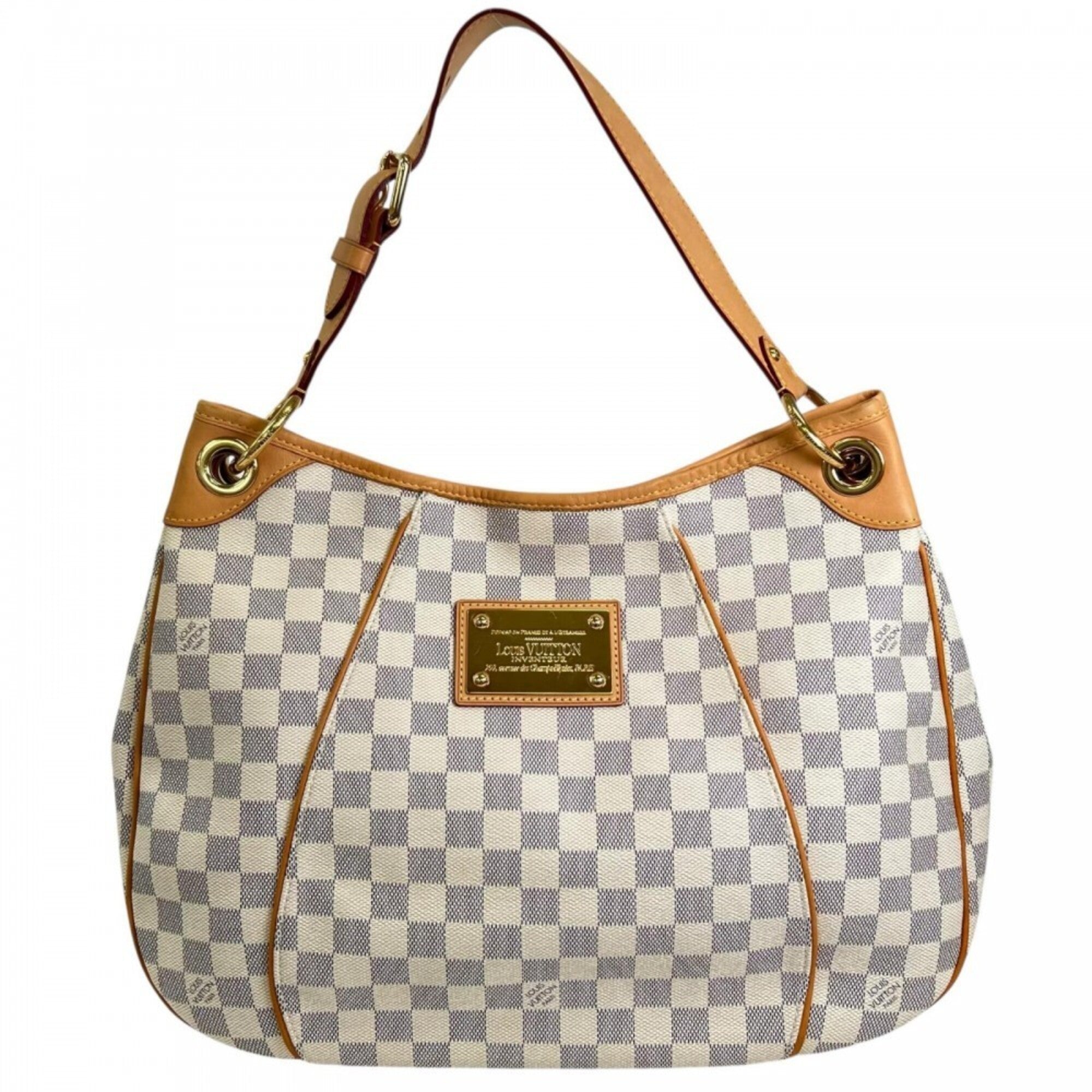 Louis Vuitton White Damier Azur Canvas Shoulder Bag (Pre-Owned)